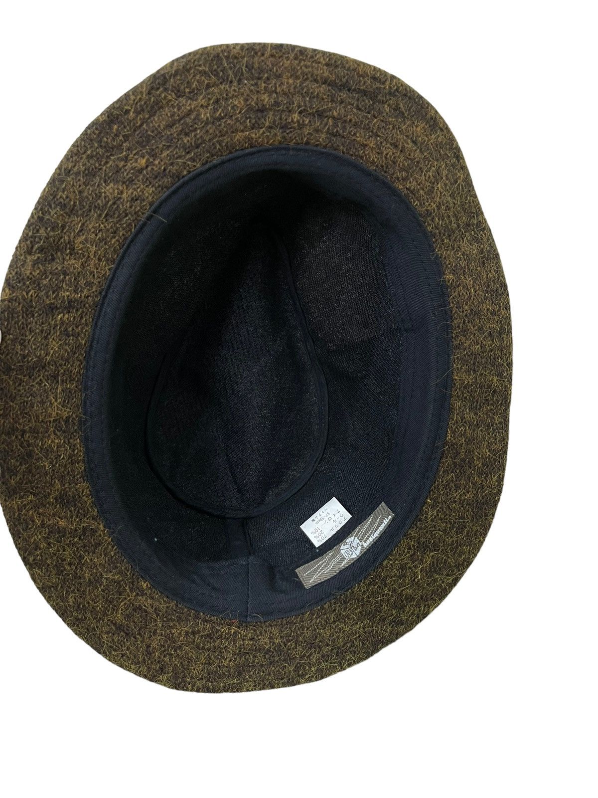 Japanese Brand Patchwork Fedora Hat Basiqueenti Wool Like Size ONE SIZE - 9 Thumbnail