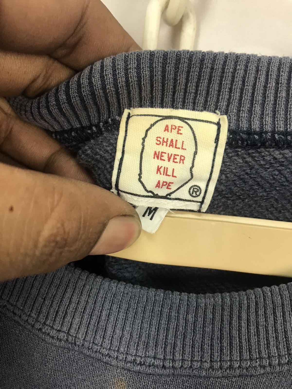 Bape × Vintage Bape “ape shall never kill ape” distressed sweatshirt Size US M / EU 48-50 / 2 - 3 Thumbnail