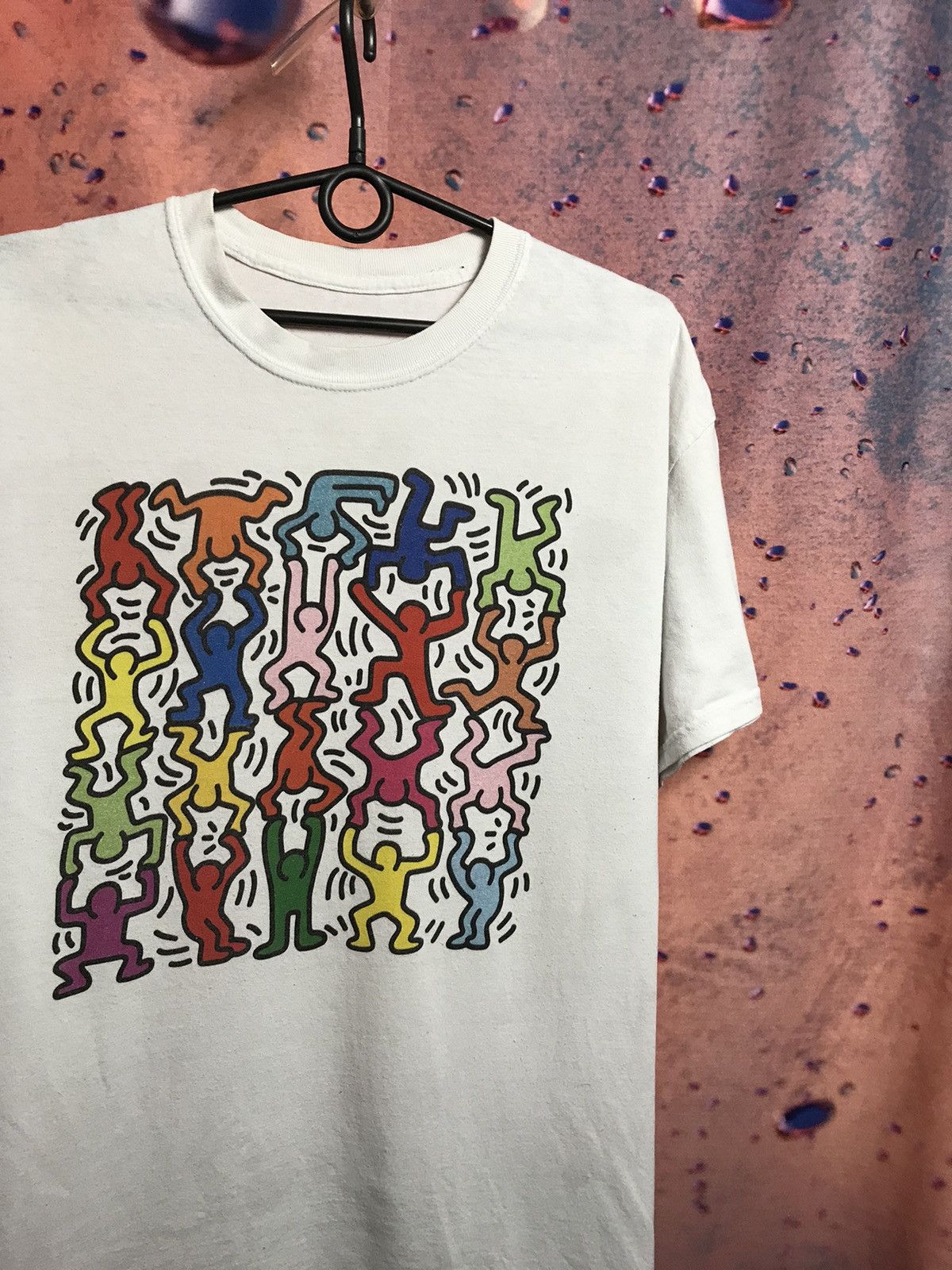 Keith Haring × Vintage Vintage Keith Haring streetwear tee Size US L / EU 52-54 / 3 - 1 Thumbnail