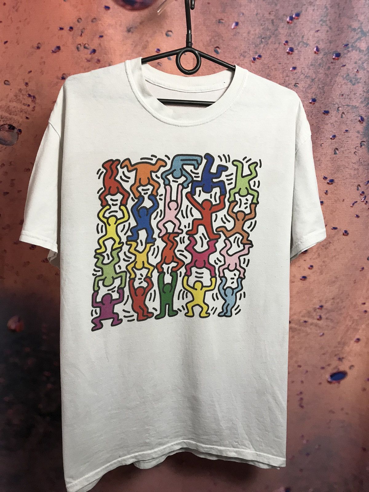 Keith Haring × Vintage Vintage Keith Haring streetwear tee Size US L / EU 52-54 / 3 - 2 Thumbnail