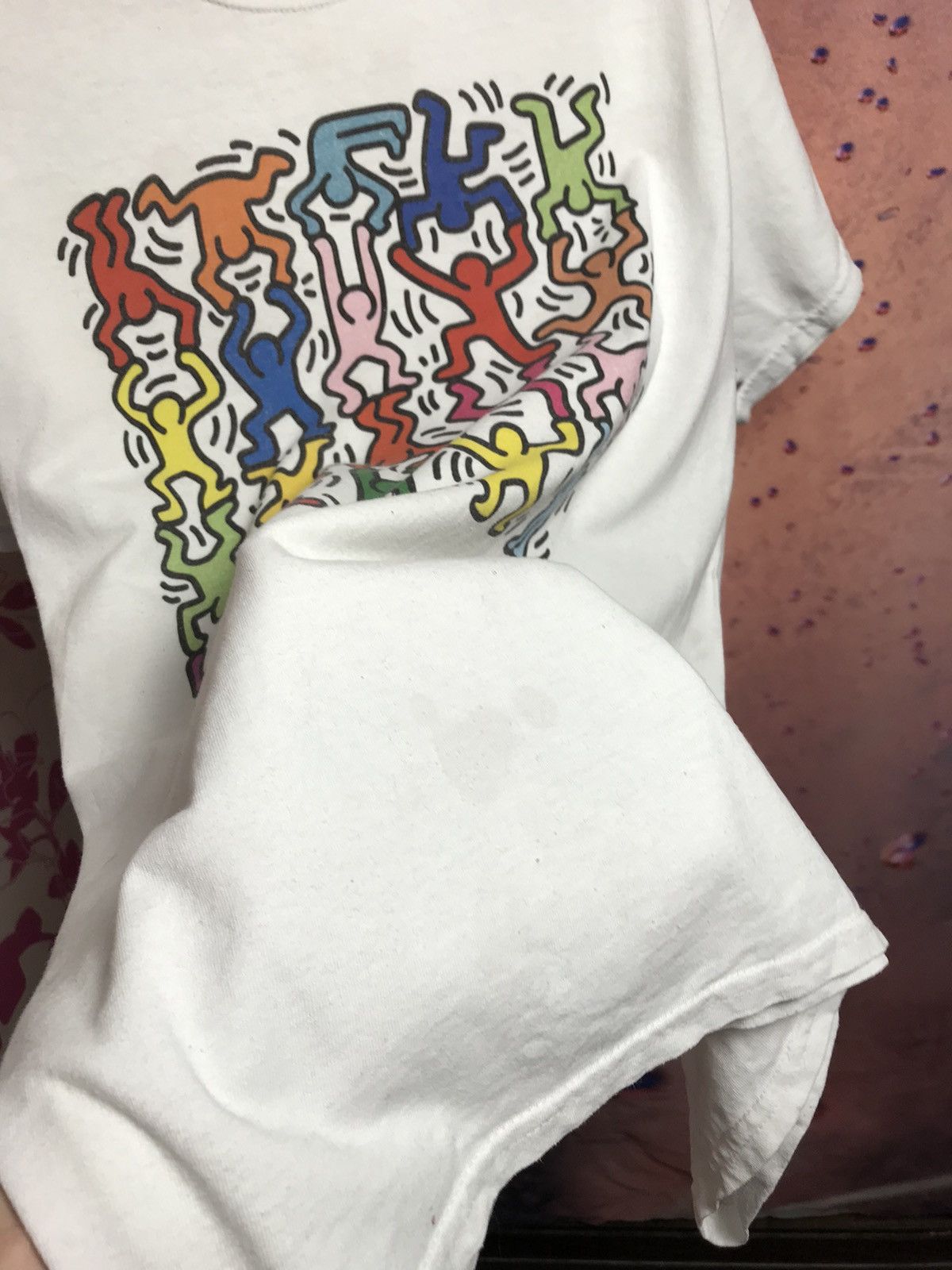 Keith Haring × Vintage Vintage Keith Haring streetwear tee Size US L / EU 52-54 / 3 - 6 Thumbnail