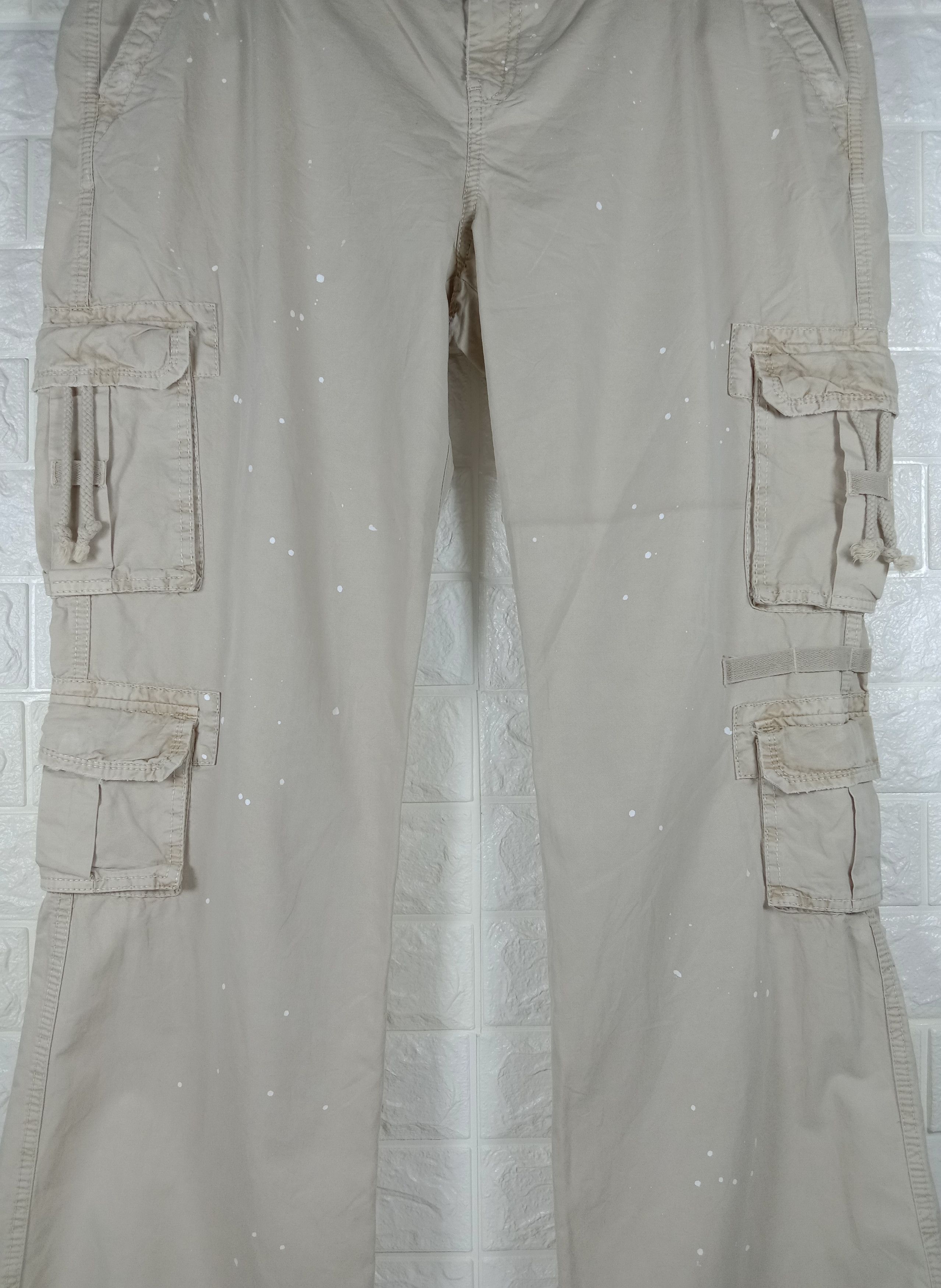 Old Navy Vintage Old Navy Paints Splattered Cargo Flare Pants Size 39" - 3 Thumbnail