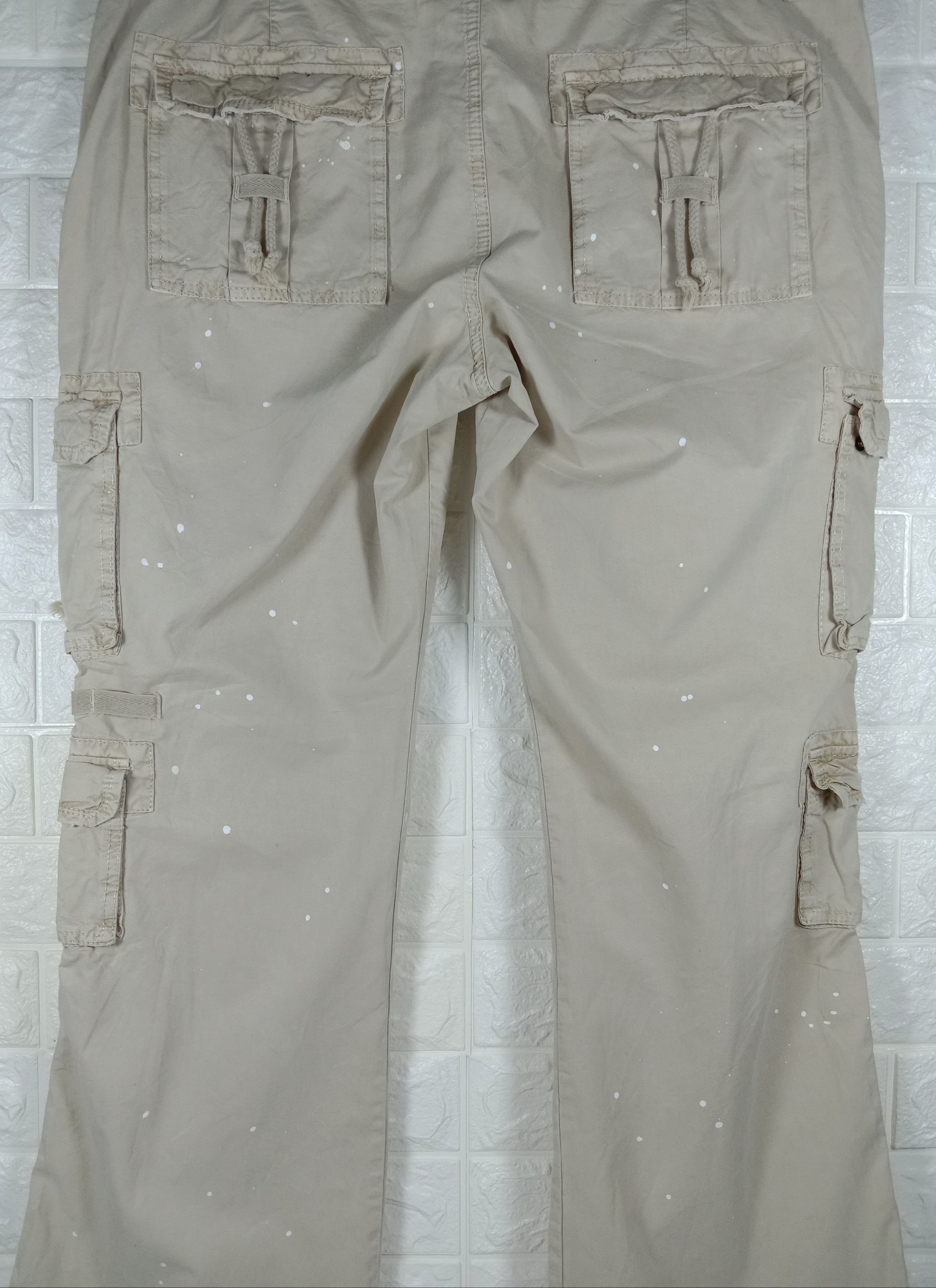 Old Navy Vintage Old Navy Paints Splattered Cargo Flare Pants Size 39" - 7 Thumbnail