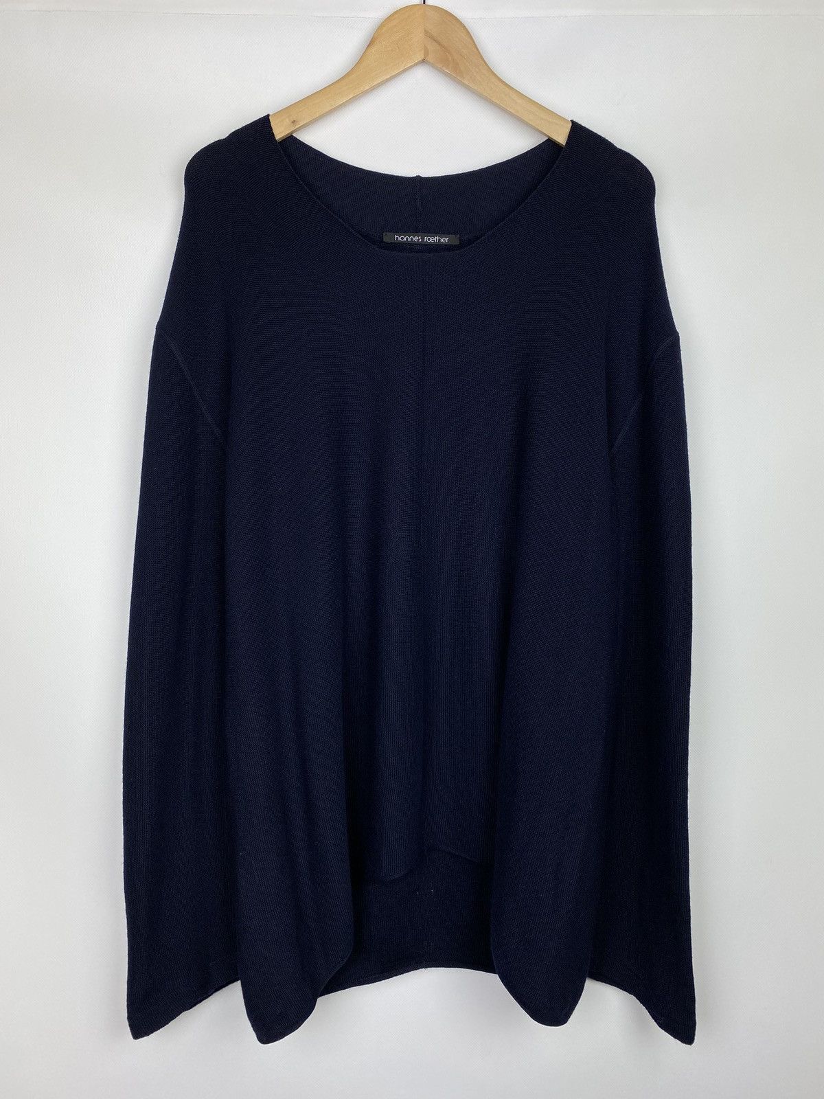 image of Avant Garde x Hannes Roether Avant-Garde Merino Wool Sweater Pullover in Navy, Men's (Size 2XL)