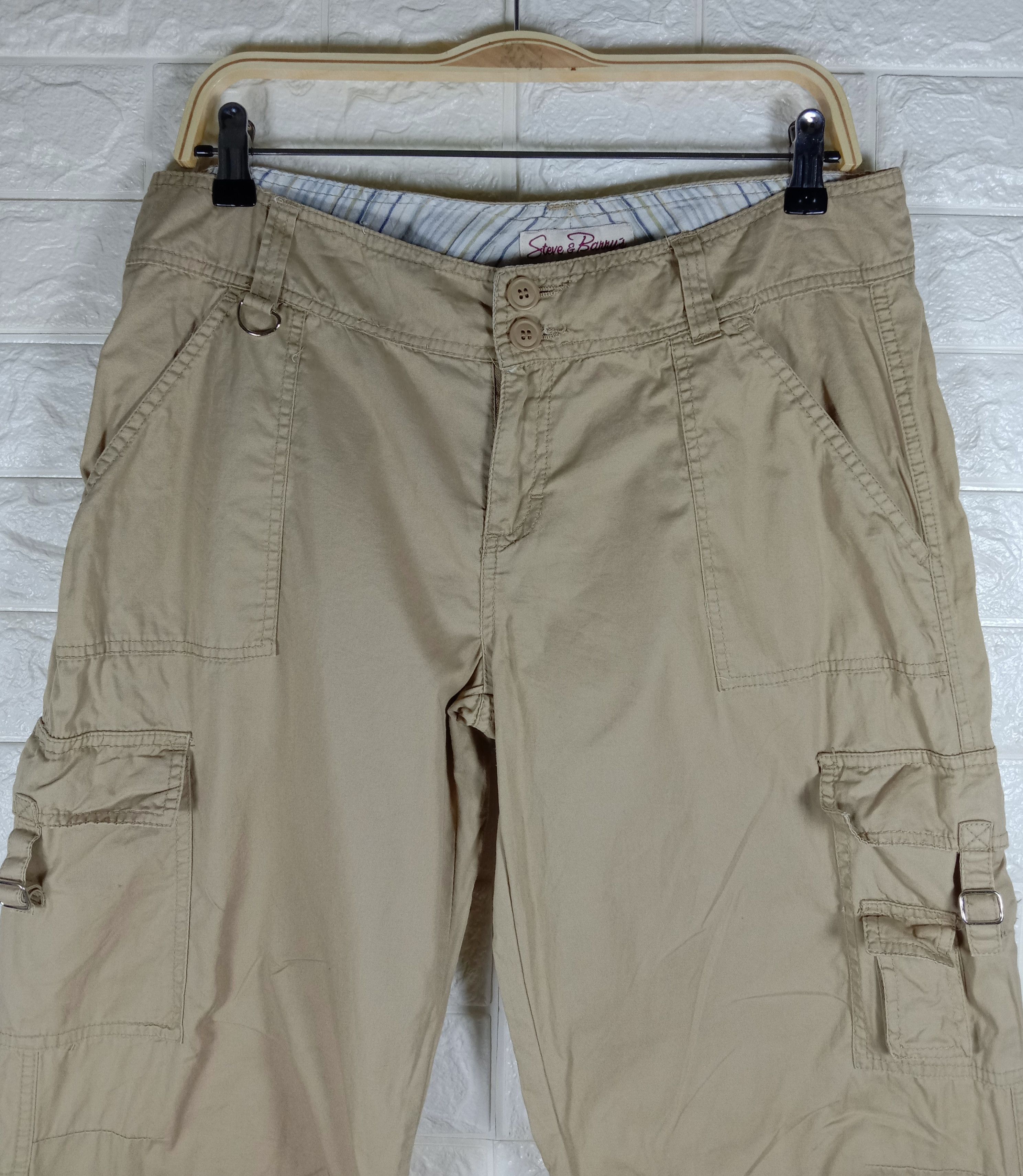 Steve And Barrys Baggy Pants Steve And Barrys Multipocket Cargo Pants Size US 33 - 2 Thumbnail