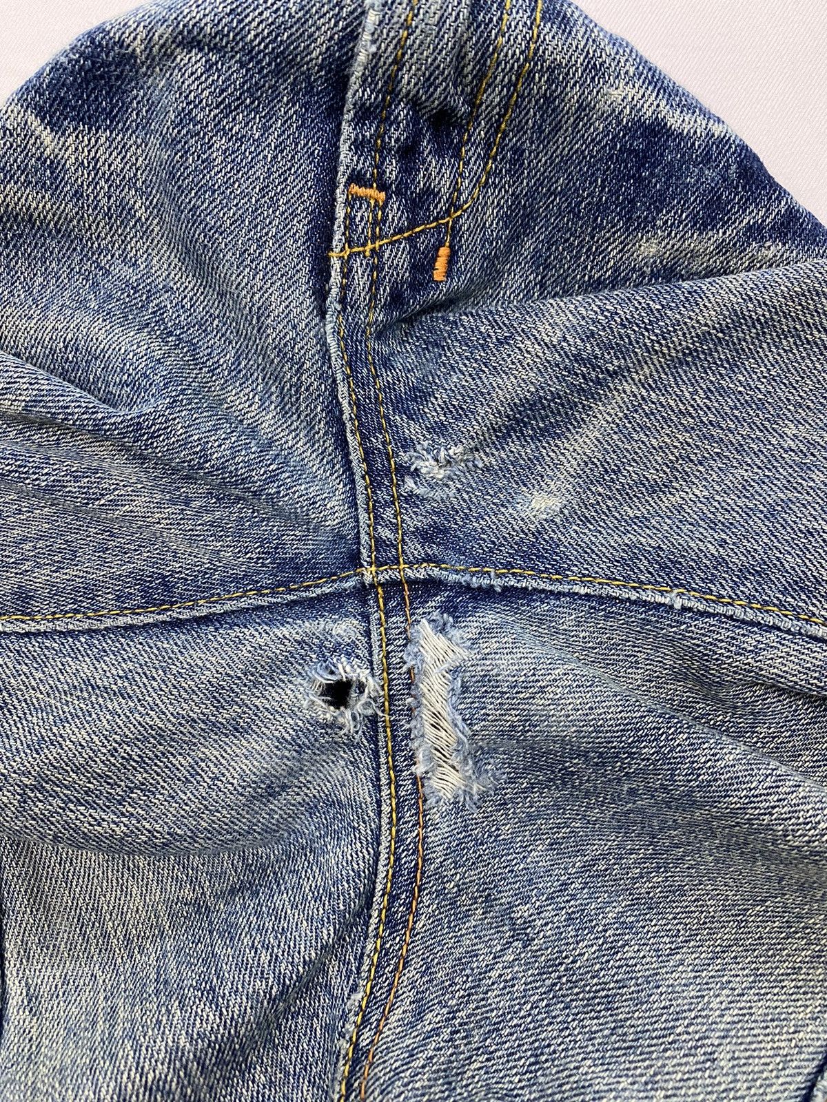 Japanese Brand Domestic Science Kasper Distressed Flared Jeans Size 29" - 24 Thumbnail