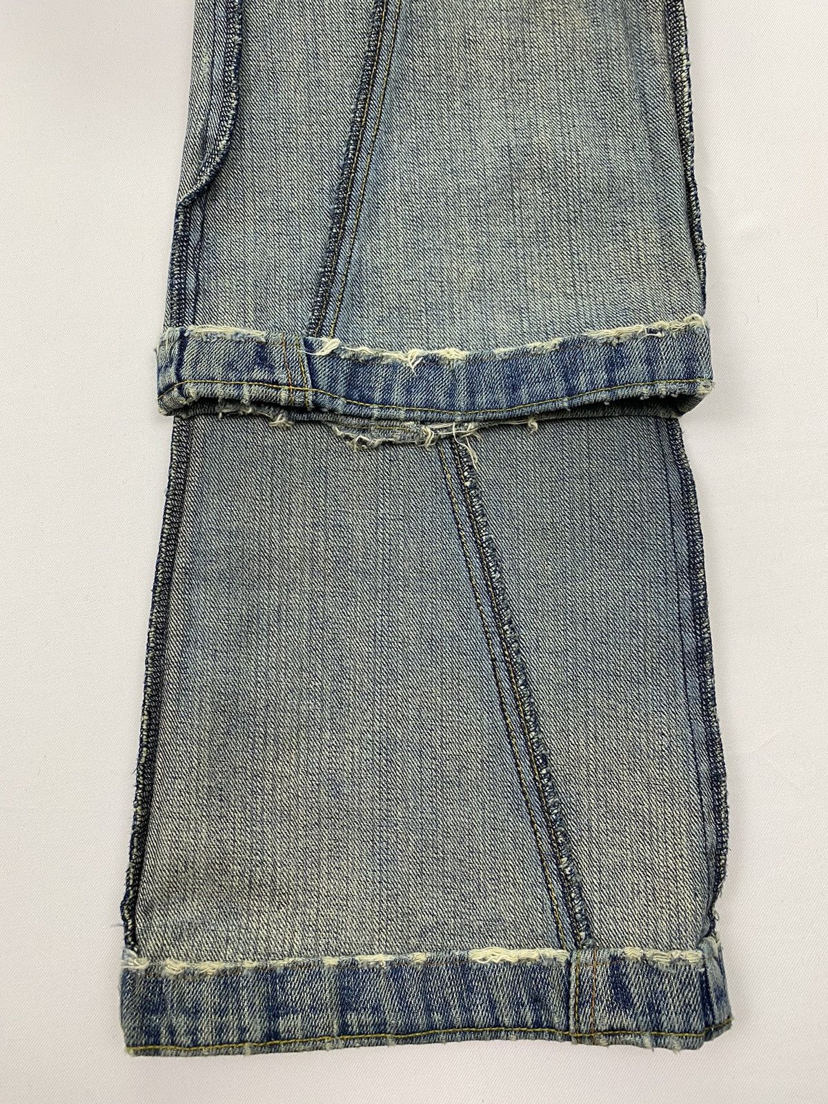 Japanese Brand Domestic Science Kasper Distressed Flared Jeans Size 29" - 22 Thumbnail