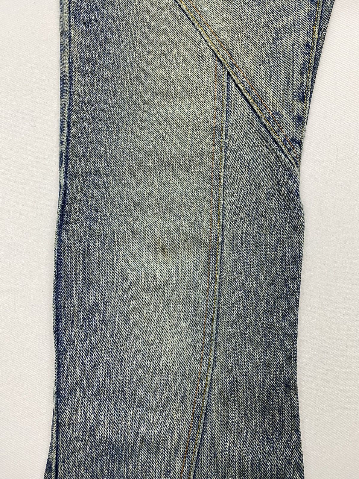 Japanese Brand Domestic Science Kasper Distressed Flared Jeans Size 29" - 16 Thumbnail