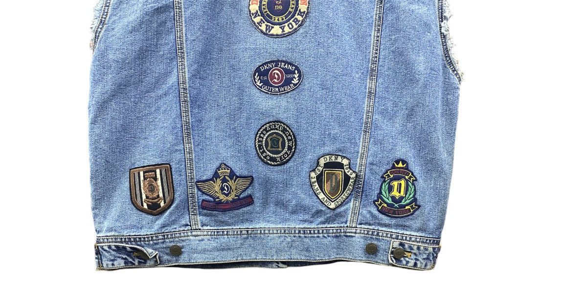 DKNY DKNY Patches Sleeveless Button Denim Jacket (M) Size US M / EU 48-50 / 2 - 8 Thumbnail