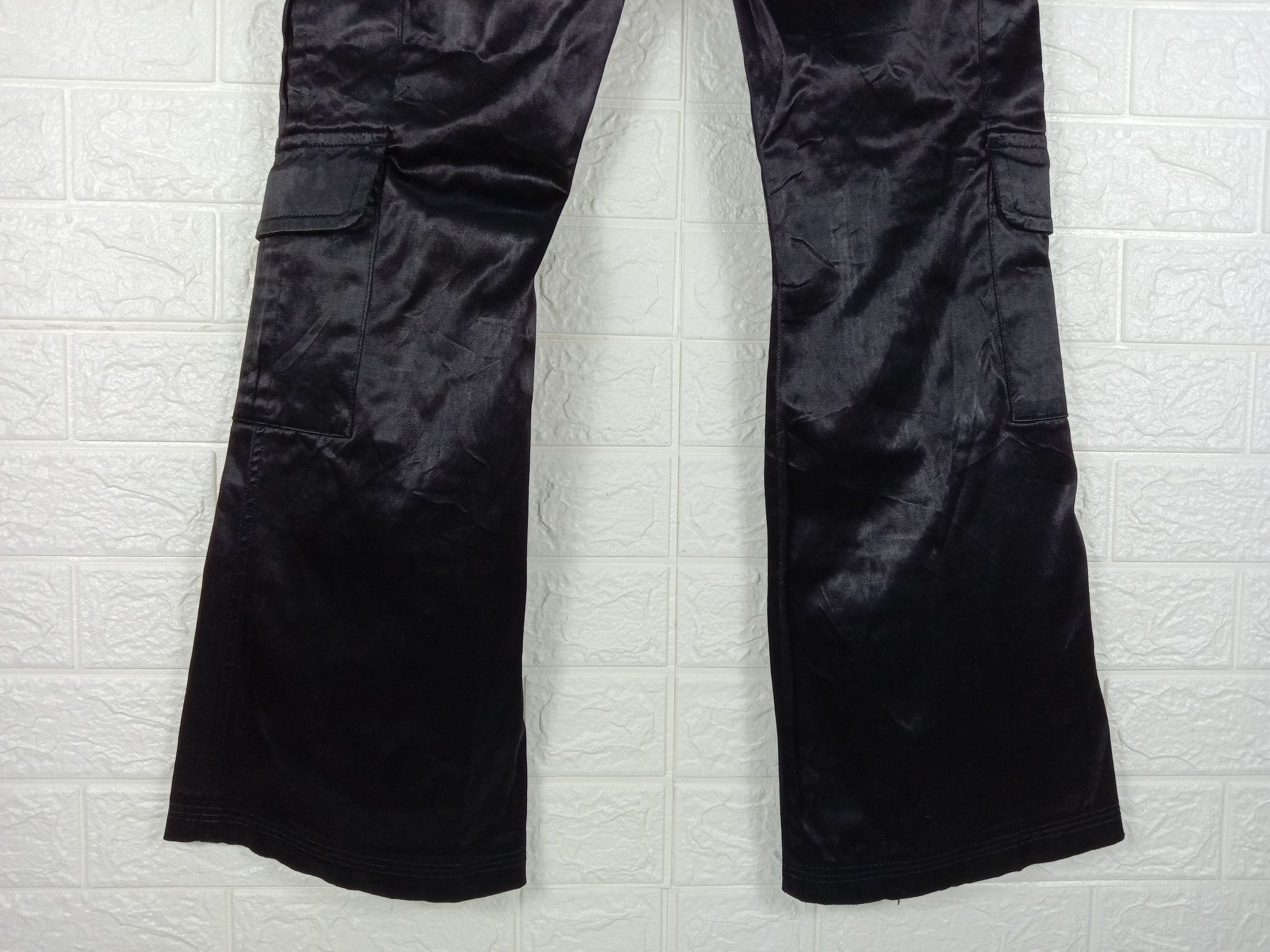 Japanese Brand Vintage Flare Vanilla Star Full Zipper Glossy Cargo Pants Size 29" - 8 Thumbnail