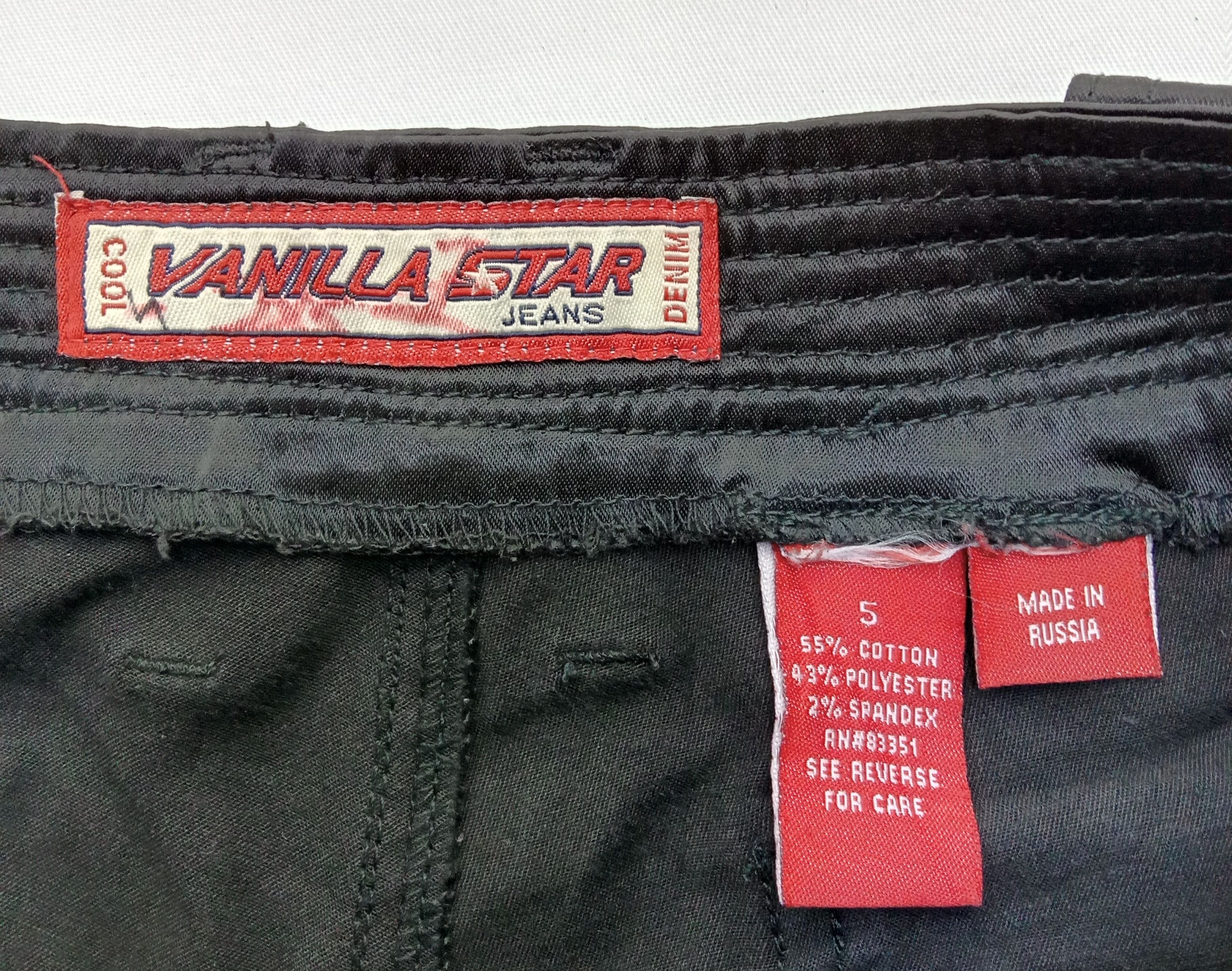 Japanese Brand Vintage Flare Vanilla Star Full Zipper Glossy Cargo Pants Size 29" - 13 Thumbnail