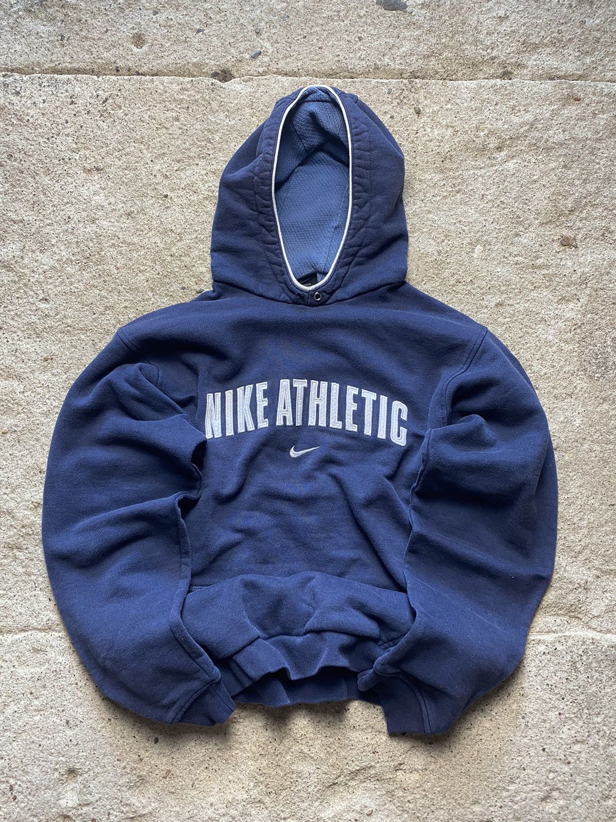 Nike × Vintage Vintage hoodie nike drill drip washed boxy 90’s y2k Size US S / EU 44-46 / 1 - 1 Thumbnail