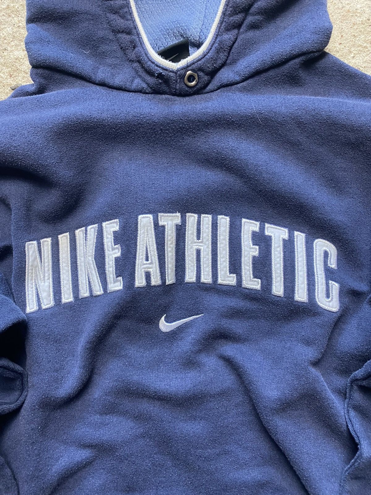 Nike × Vintage Vintage hoodie nike drill drip washed boxy 90’s y2k Size US S / EU 44-46 / 1 - 2 Thumbnail