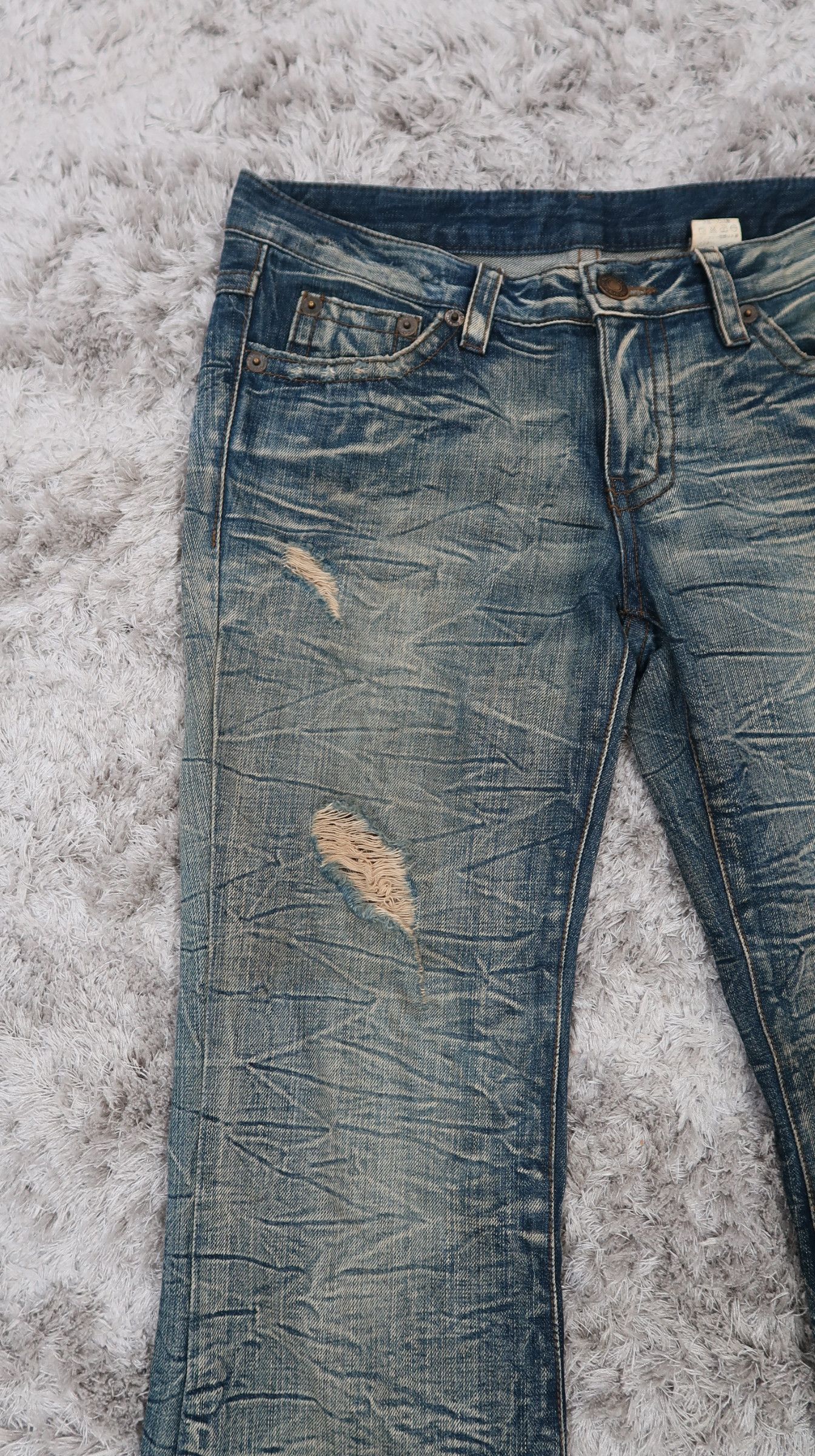 Japanese Brand Vintage Agate Rusty Flared Jeans Size US 31 - 4 Thumbnail