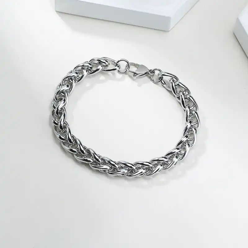 Other Double Chains Stainless Steel Chain Bracelet Size ONE SIZE - 4 Thumbnail