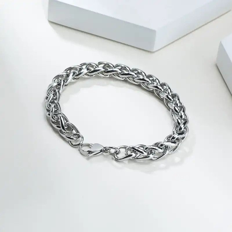 Other Double Chains Stainless Steel Chain Bracelet Size ONE SIZE - 6 Thumbnail