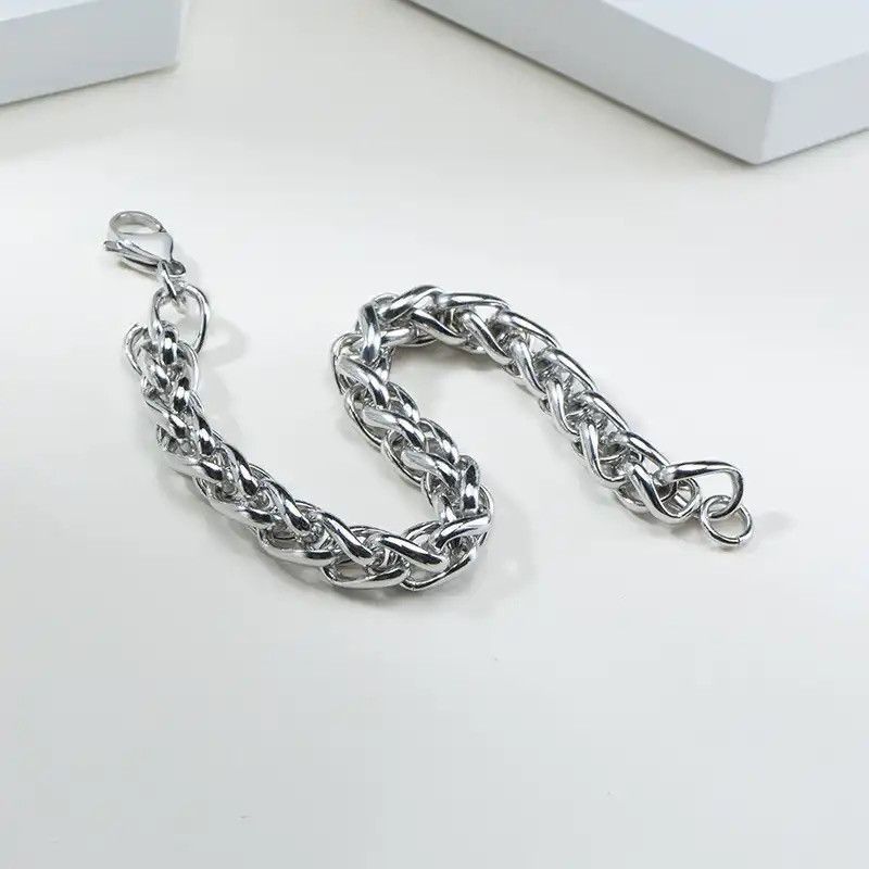 Other Double Chains Stainless Steel Chain Bracelet Size ONE SIZE - 5 Thumbnail