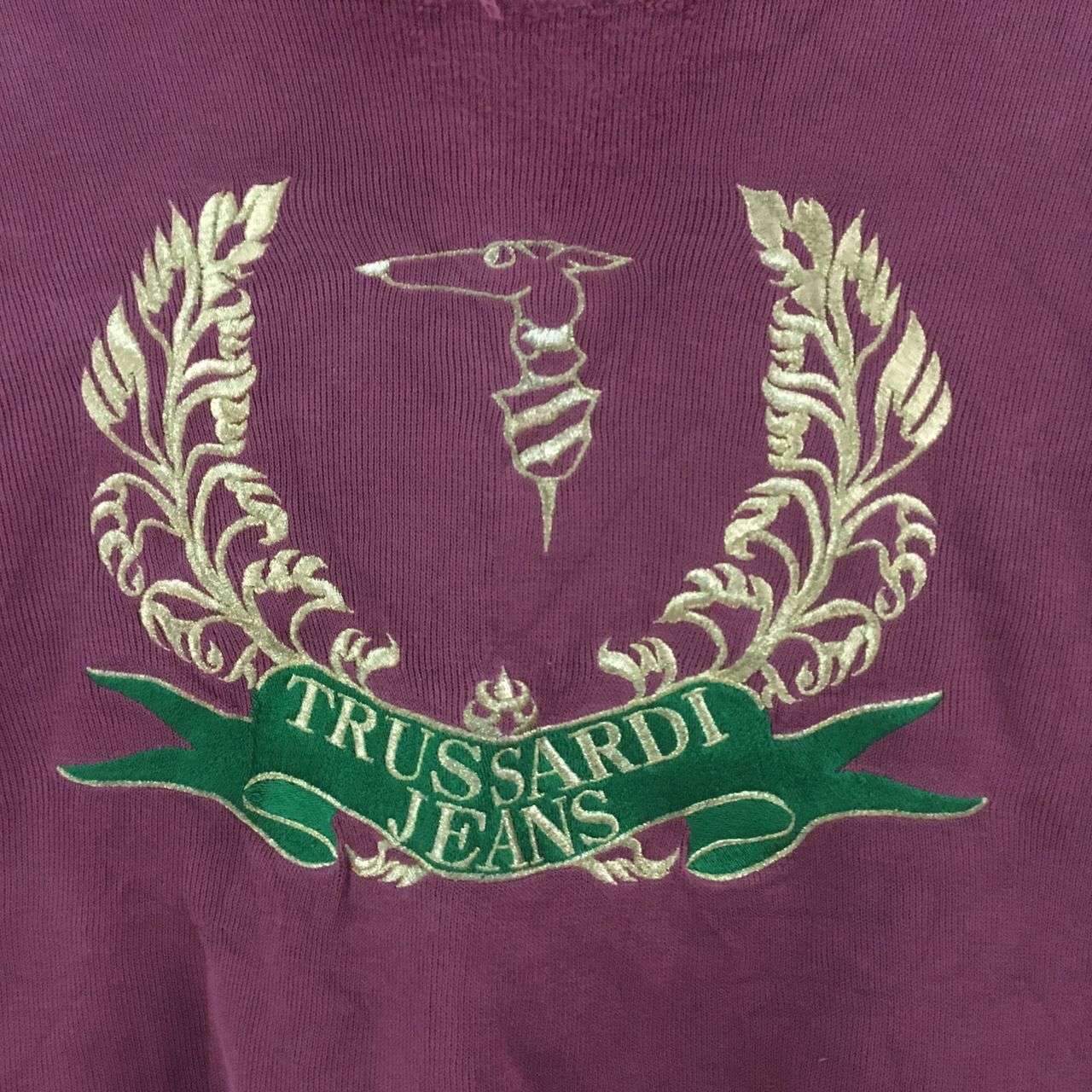 Trussardi Vtg Trussardi Big Logo sweatshirt distressed Size US M / EU 48-50 / 2 - 3 Thumbnail