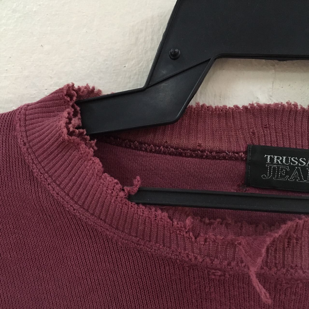 Trussardi Vtg Trussardi Big Logo sweatshirt distressed Size US M / EU 48-50 / 2 - 6 Thumbnail
