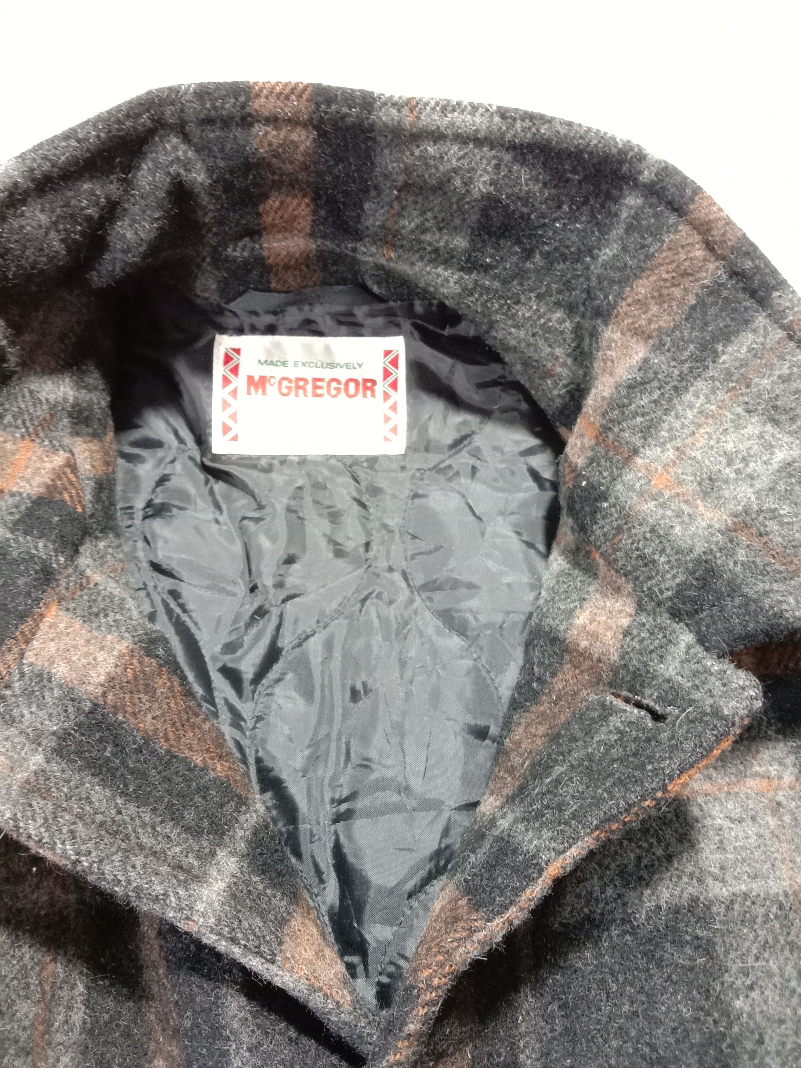 Designer RARE MCGREGOR WOOL JACKET Padded Shadow Plaid Flannel Size US L / EU 52-54 / 3 - 2 Thumbnail