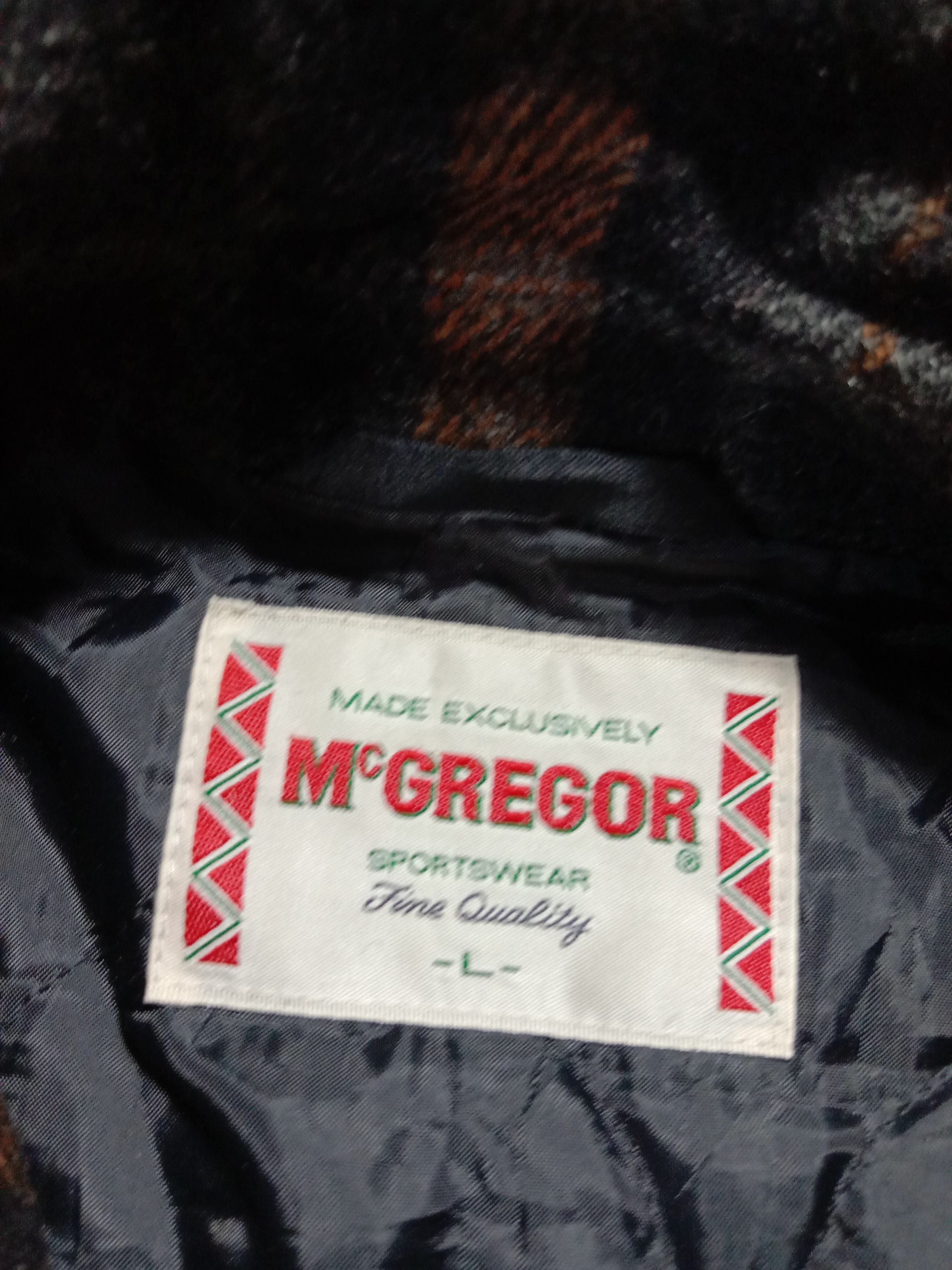 Designer RARE MCGREGOR WOOL JACKET Padded Shadow Plaid Flannel Size US L / EU 52-54 / 3 - 6 Thumbnail