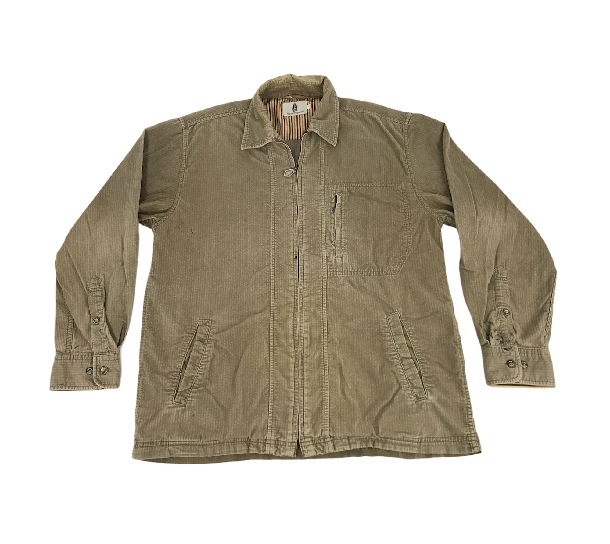 Hush Puppies Vintage Hush Puppies Work Wear Worker Denim Khakis Jacket Size US L / EU 52-54 / 3 - 1 Thumbnail