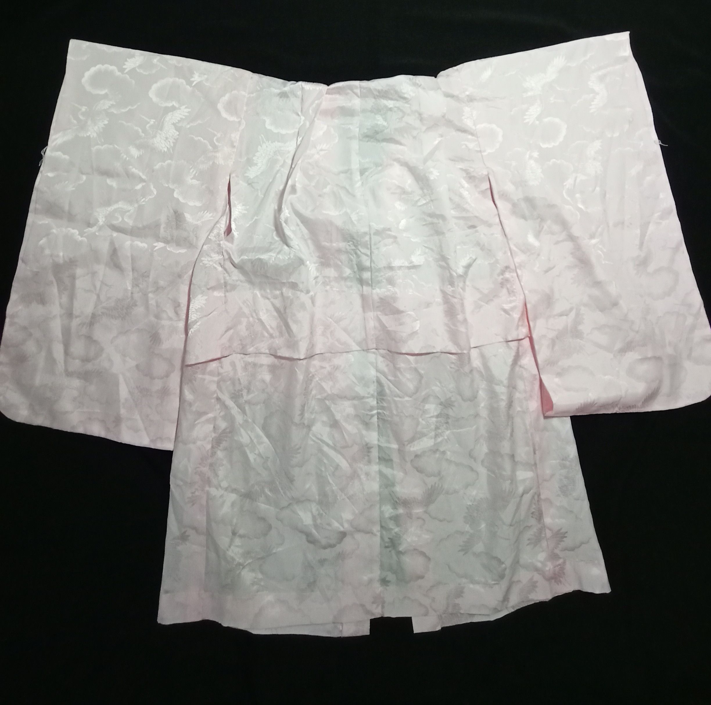 Japanese Brand Haori Kimono Silk Pink Short Tomesode Uchikake Size M / US 6-8 / IT 42-44 - 4 Thumbnail