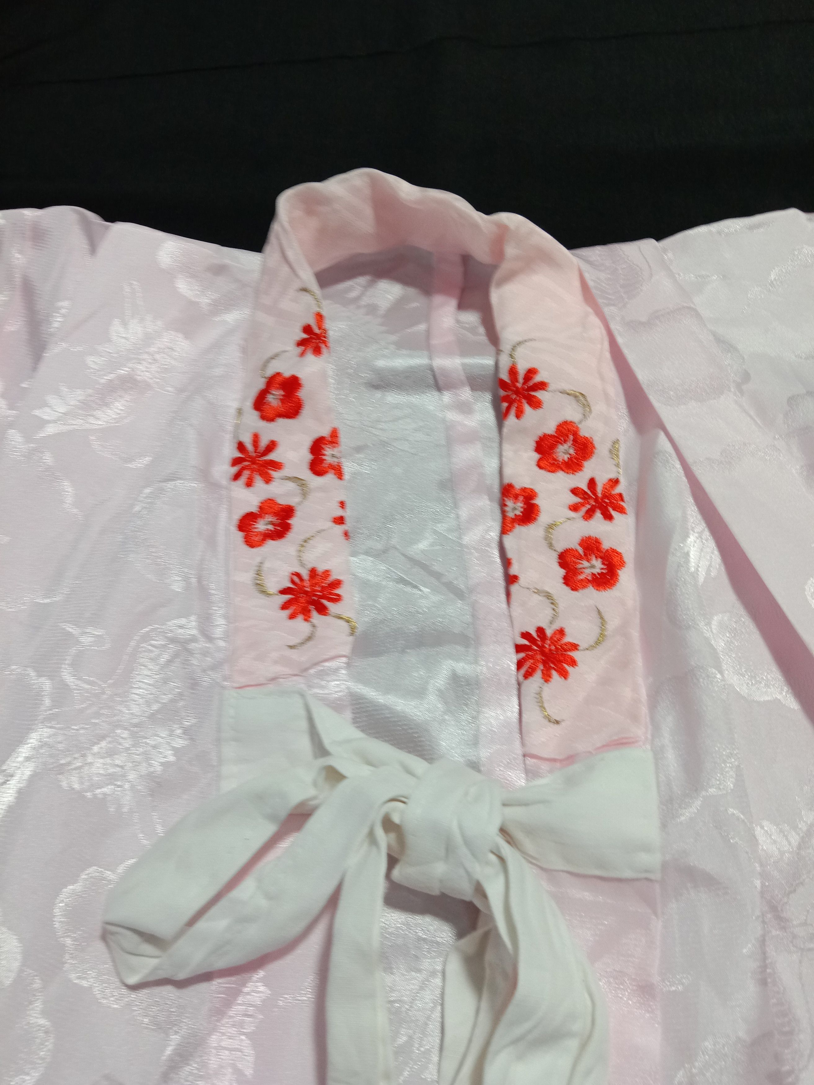 Japanese Brand Haori Kimono Silk Pink Short Tomesode Uchikake Size M / US 6-8 / IT 42-44 - 2 Thumbnail