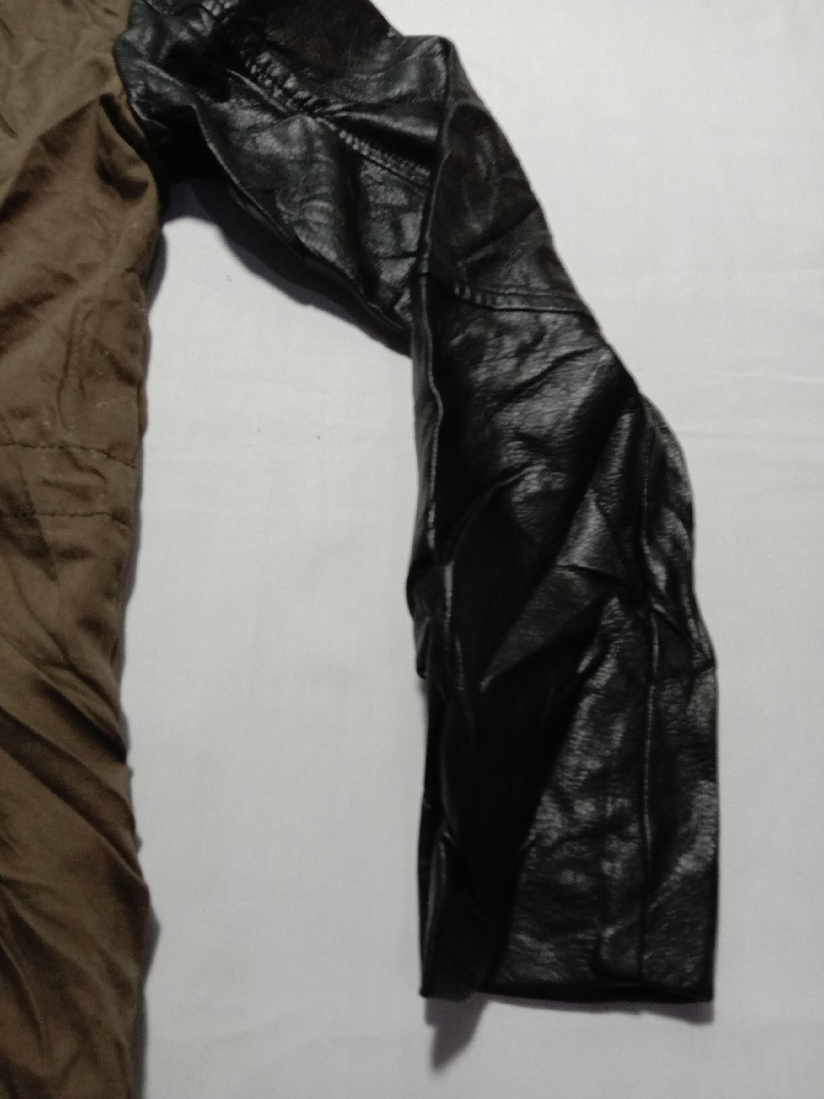H&M Cotton Leather Biker Parka Jacket Size S / US 4 / IT 40 - 5 Thumbnail