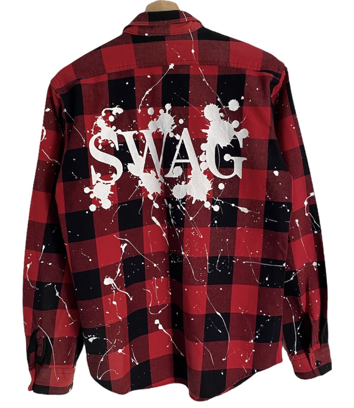 Hiroshi Fujiwara SWAG 🇯🇵 PAINT SPLASH FLANNEL BUTTONS UP SHIRT Size US M / EU 48-50 / 2 - 1 Thumbnail