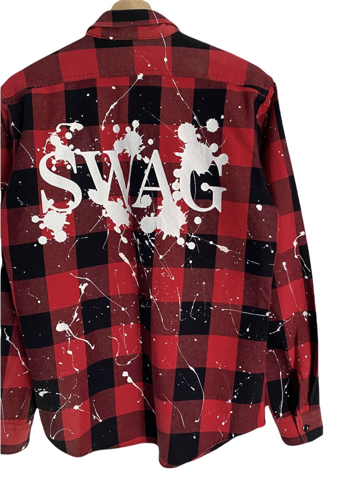 Hiroshi Fujiwara SWAG 🇯🇵 PAINT SPLASH FLANNEL BUTTONS UP SHIRT Size US M / EU 48-50 / 2 - 6 Thumbnail