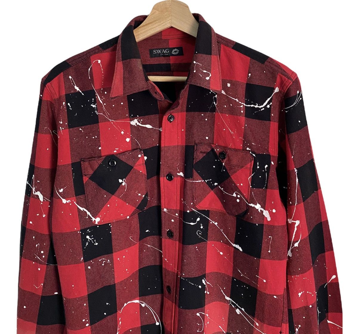 Hiroshi Fujiwara SWAG 🇯🇵 PAINT SPLASH FLANNEL BUTTONS UP SHIRT Size US M / EU 48-50 / 2 - 7 Thumbnail
