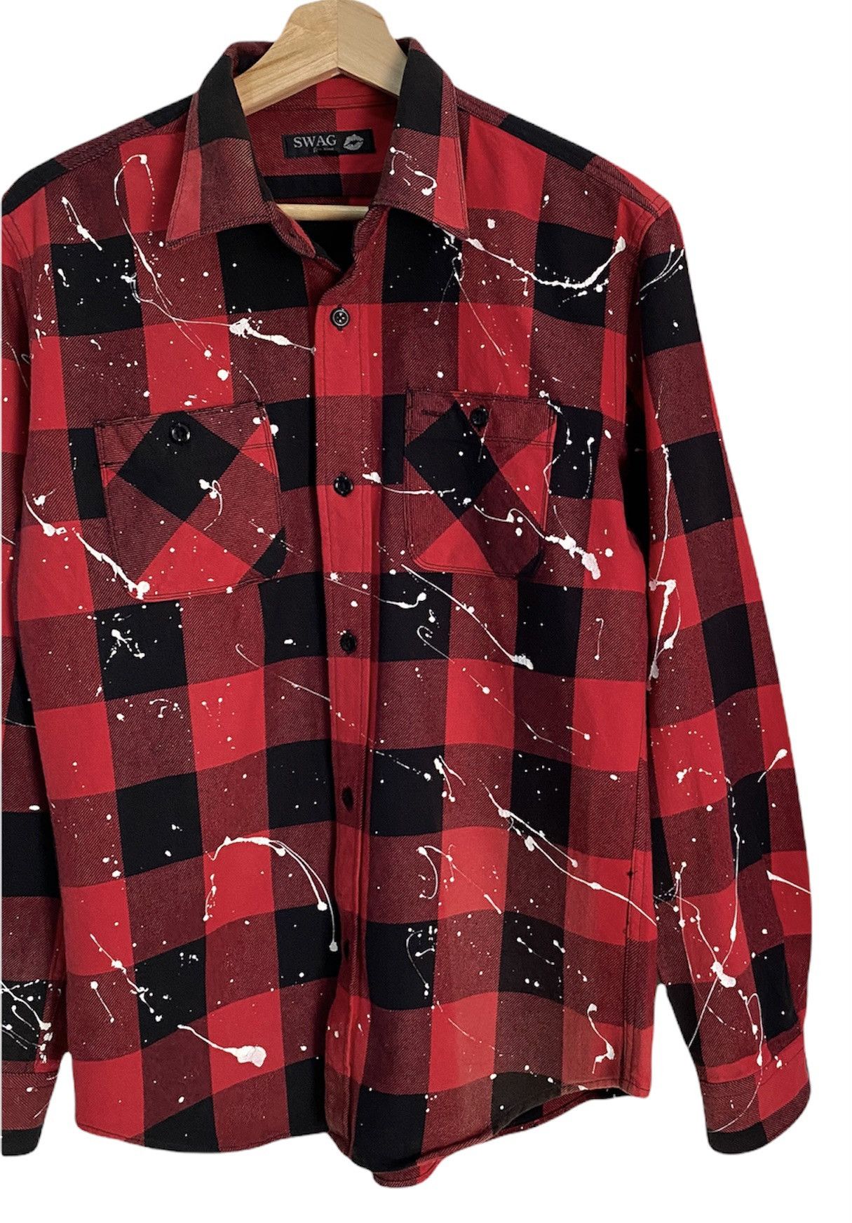 Hiroshi Fujiwara SWAG 🇯🇵 PAINT SPLASH FLANNEL BUTTONS UP SHIRT Size US M / EU 48-50 / 2 - 5 Thumbnail