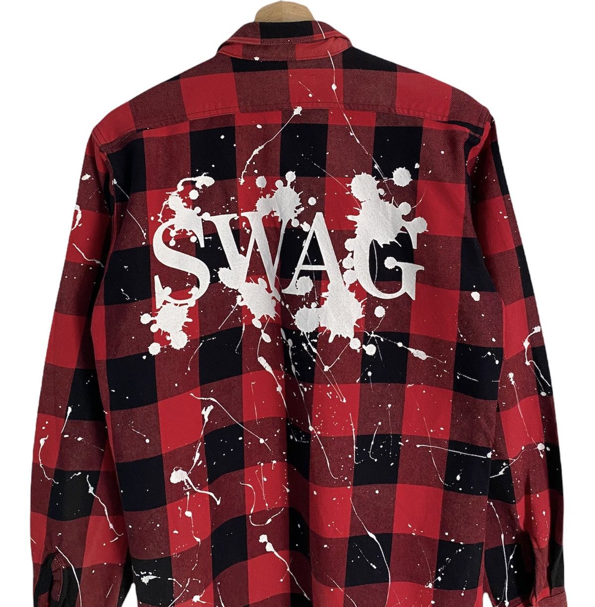 Hiroshi Fujiwara SWAG 🇯🇵 PAINT SPLASH FLANNEL BUTTONS UP SHIRT Size US M / EU 48-50 / 2 - 3 Thumbnail