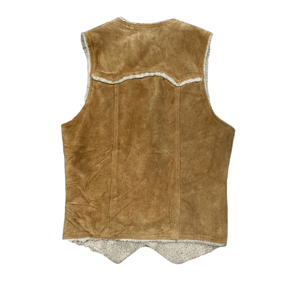 Genuine Leather Vintage Chapparal Genuine Leather Vest Sherpa Lining Size US S / EU 44-46 / 1 - 9 Thumbnail