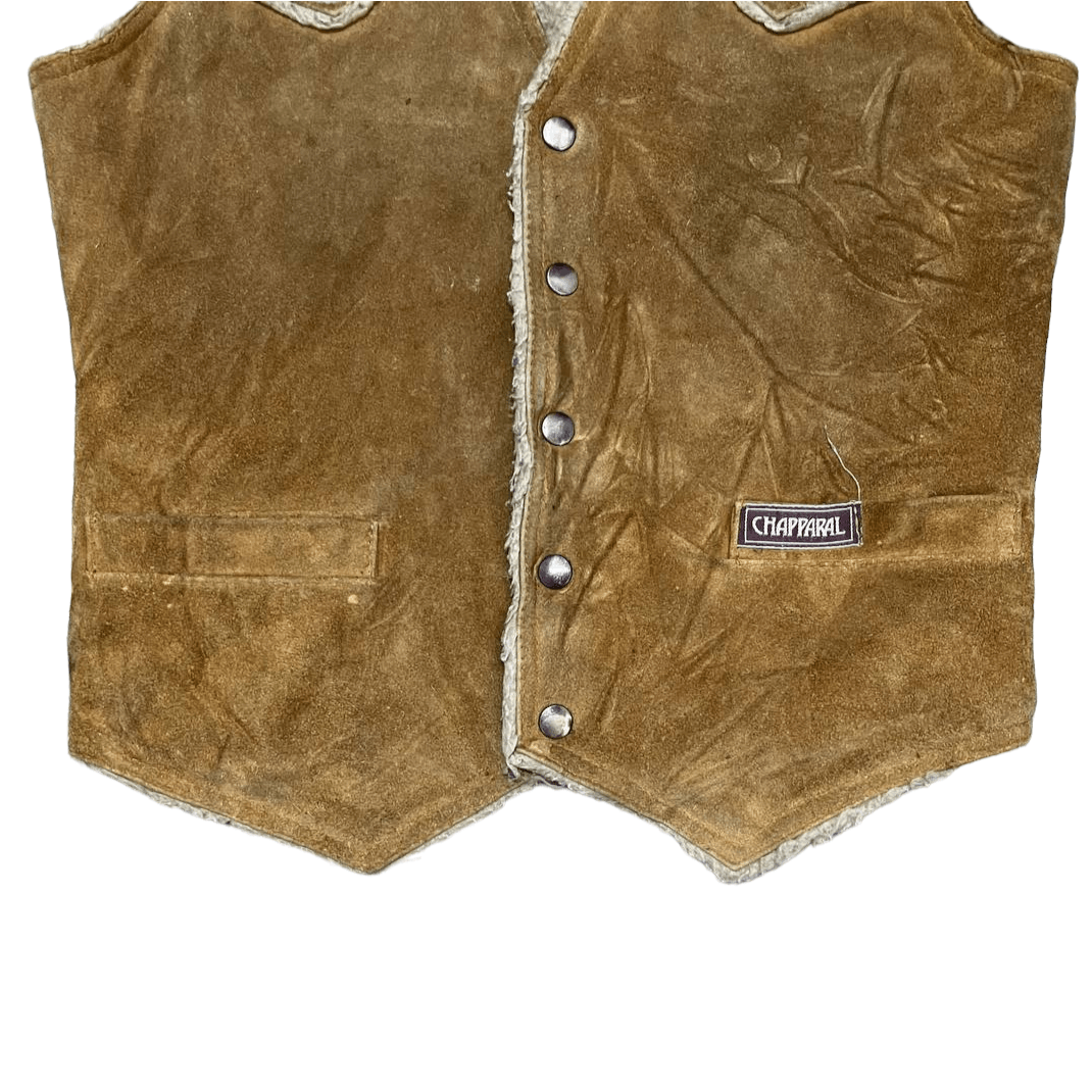 Genuine Leather Vintage Chapparal Genuine Leather Vest Sherpa Lining Size US S / EU 44-46 / 1 - 3 Thumbnail