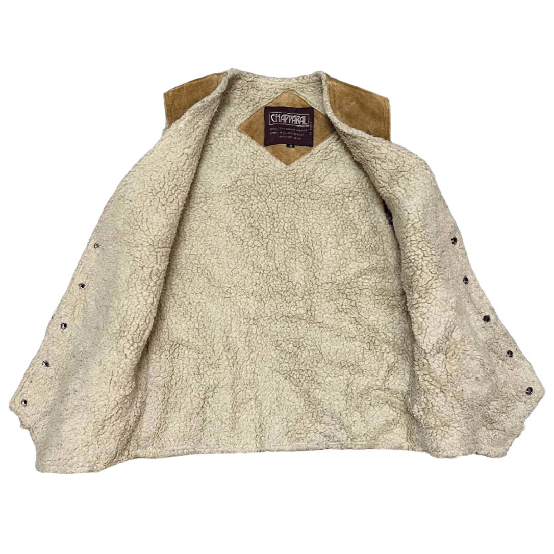 Genuine Leather Vintage Chapparal Genuine Leather Vest Sherpa Lining Size US S / EU 44-46 / 1 - 5 Thumbnail