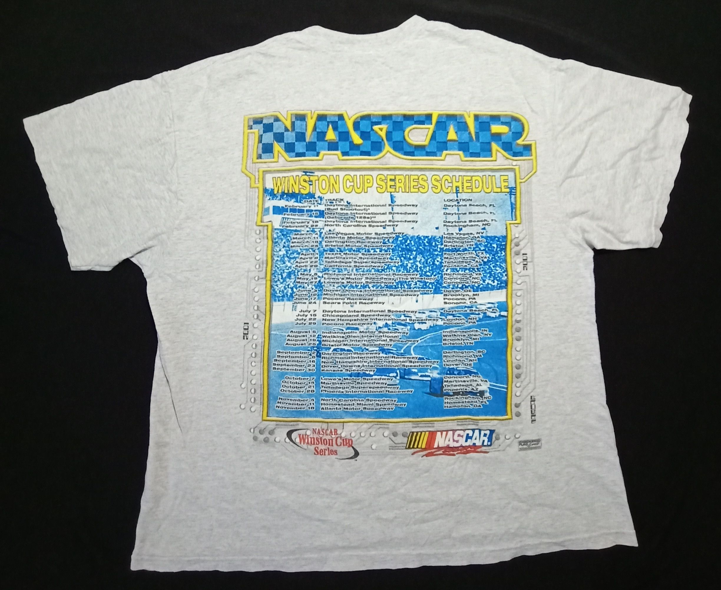 NASCAR Very Rare Y2K 2001 Nascar Winston Cup Series Tour Tee Size US L / EU 52-54 / 3 - 3 Thumbnail