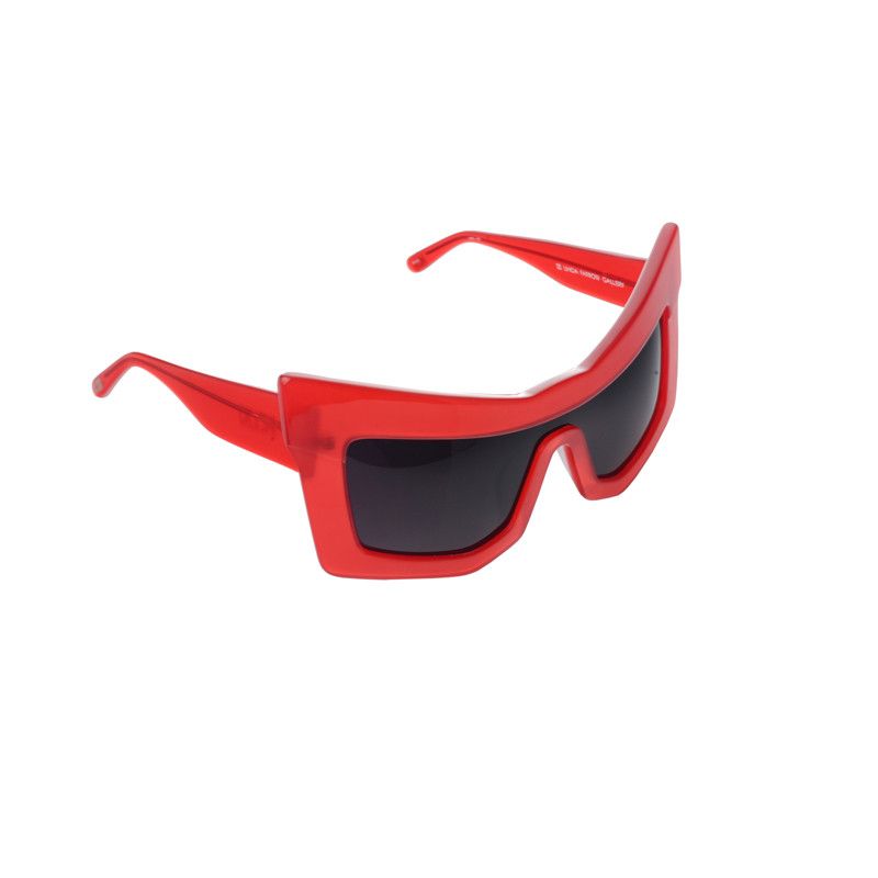 KTZ × Linda Farrow Ktz Red Acetate Chunky Cateye Sunglasses Size ONE SIZE - 4 Thumbnail