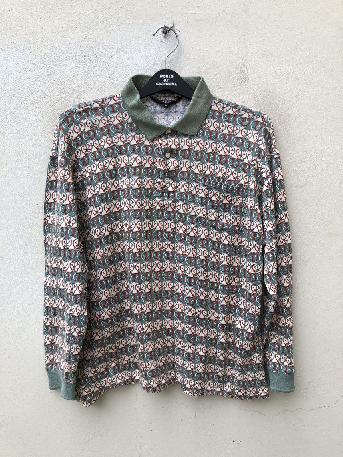 Christian Dior Monsieur CD Monsieur Monogram Long Sleeve Polo Shirt Size US M / EU 48-50 / 2 - 6 Thumbnail