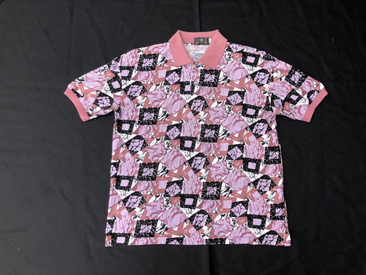 Japanese Brand Vintage 90s Christian Mode Japan Psychedelic Art Polo Shirt Size US M / EU 48-50 / 2 - 1 Thumbnail