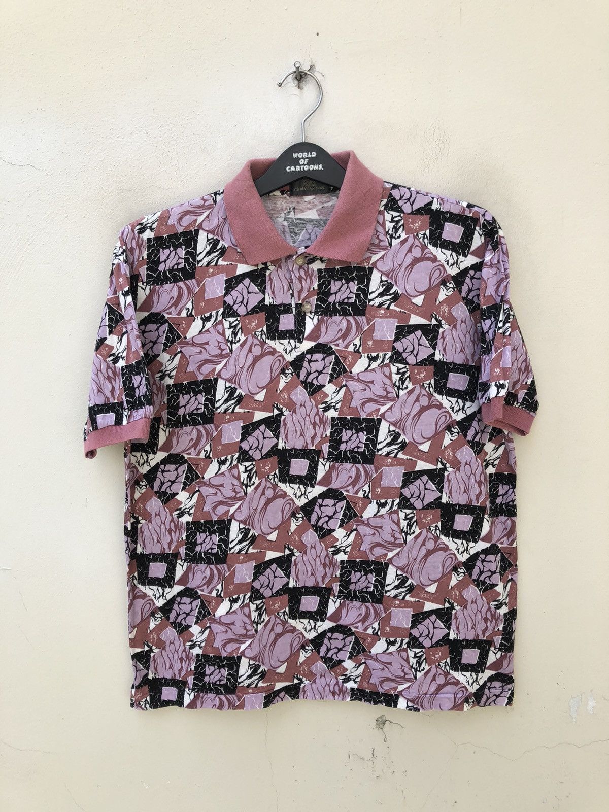 Japanese Brand Vintage 90s Christian Mode Japan Psychedelic Art Polo Shirt Size US M / EU 48-50 / 2 - 3 Thumbnail