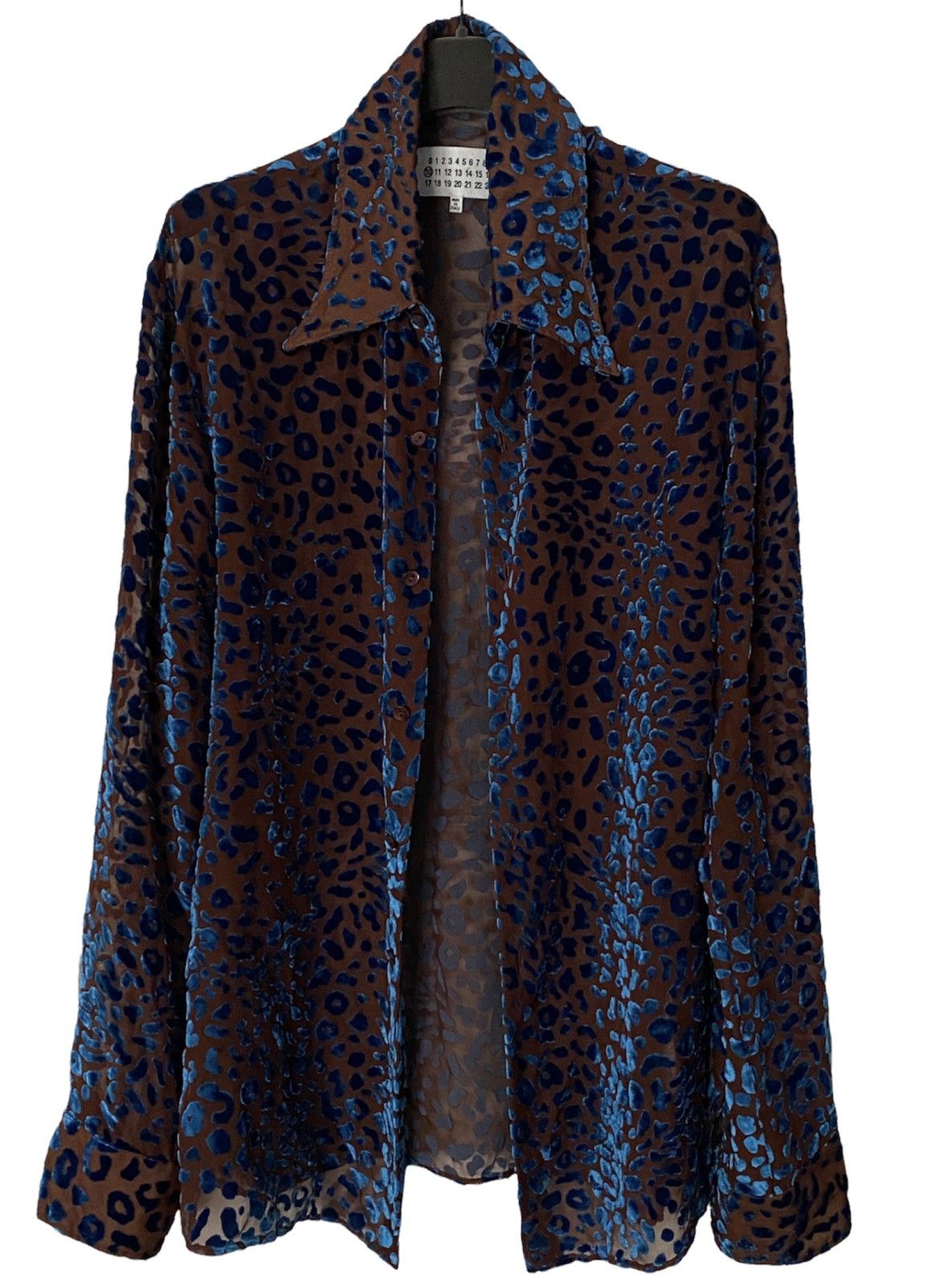 Maison Margiela by John Galliano Velvet Leopard Silk Shirt