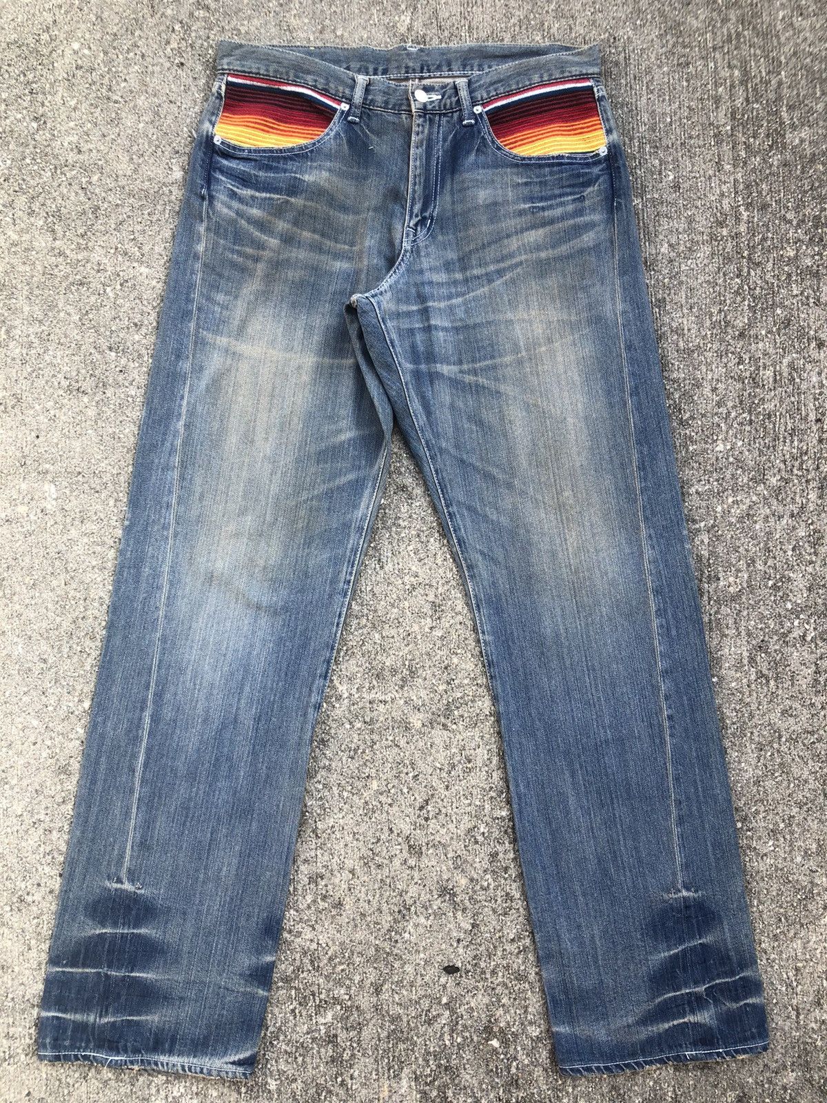 image of Vintage Swagger Japan Mud Wash Baggy Denim Jeans Hip Hop, Men's (Size 32)