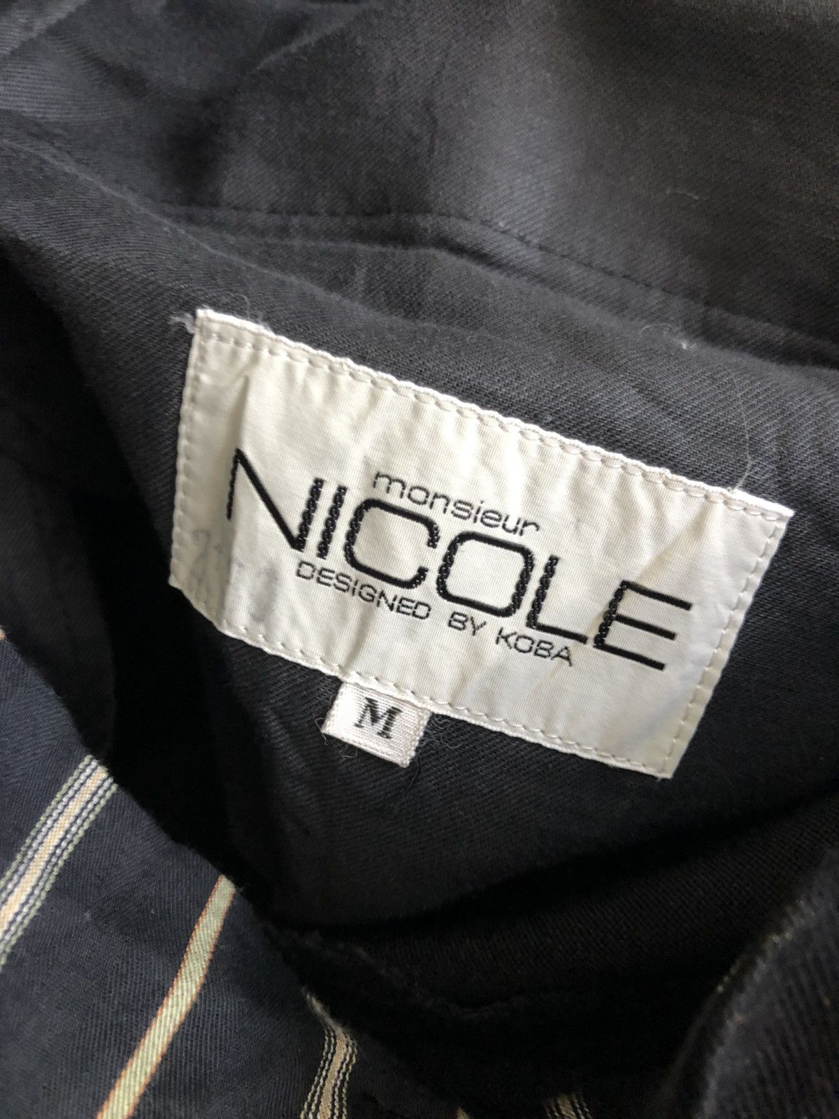 Matsuda Vintage Monsieur Nicole By Koba Striped Baggy Wool Trouser Size US 30 / EU 46 - 18 Thumbnail