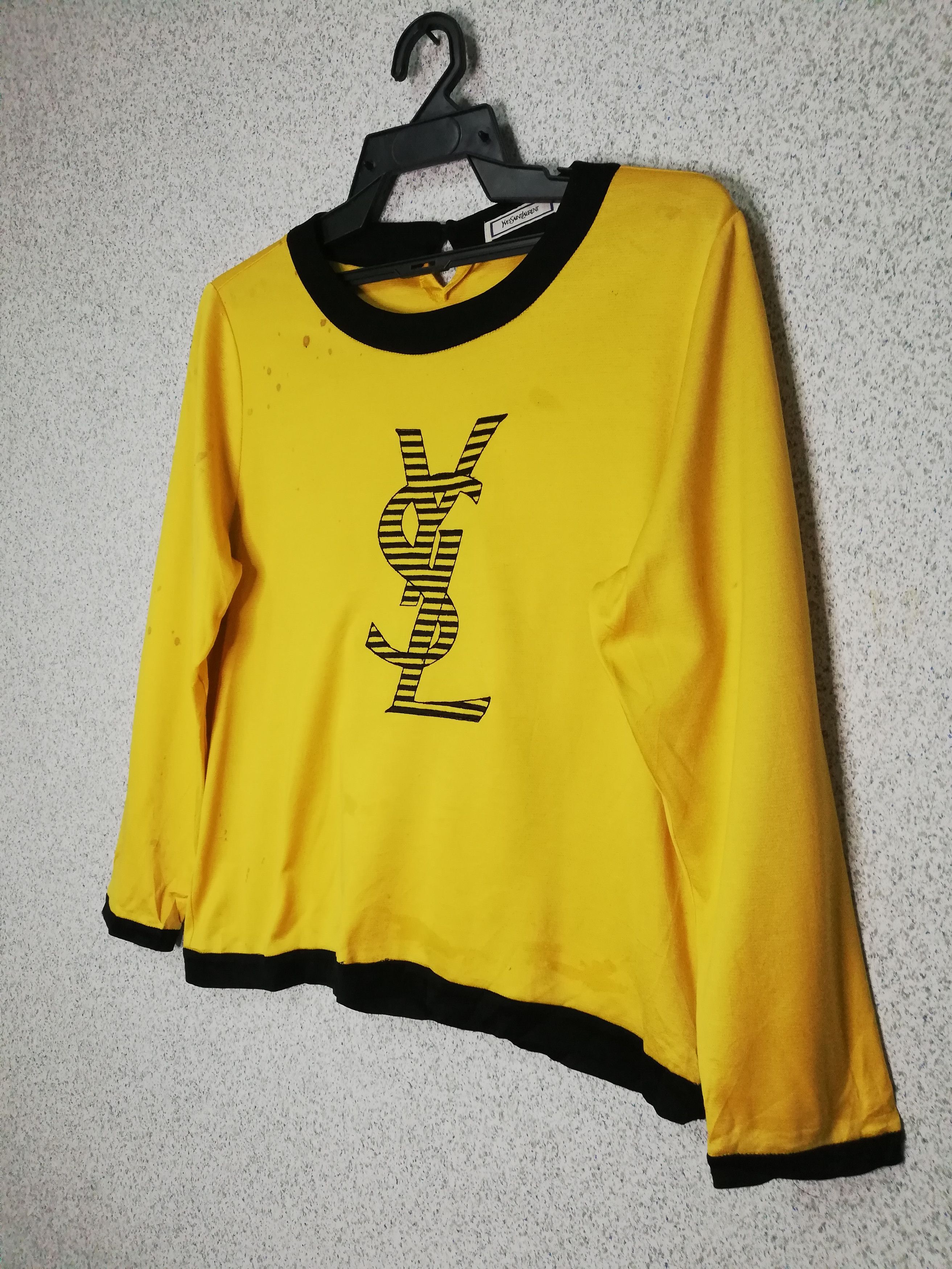 YSL Shirt Embroidery Big Logo