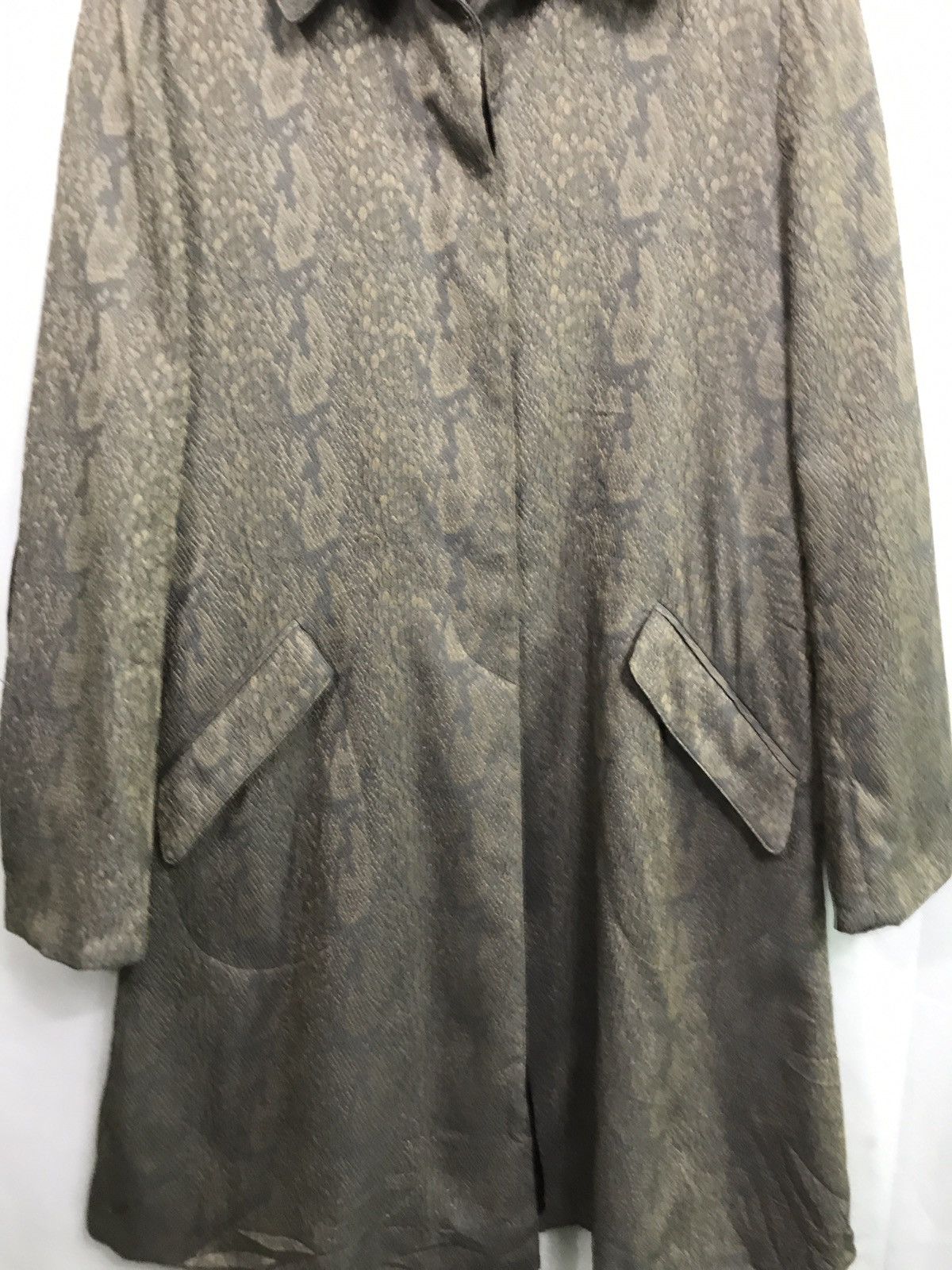 Armani 🔥Armani snake skin design long coat jacket made in romania Size US S / EU 44-46 / 1 - 4 Thumbnail