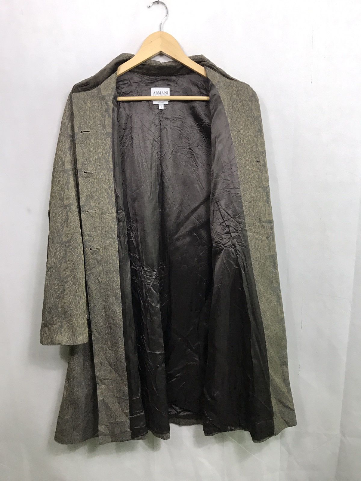 Armani 🔥Armani snake skin design long coat jacket made in romania Size US S / EU 44-46 / 1 - 6 Thumbnail
