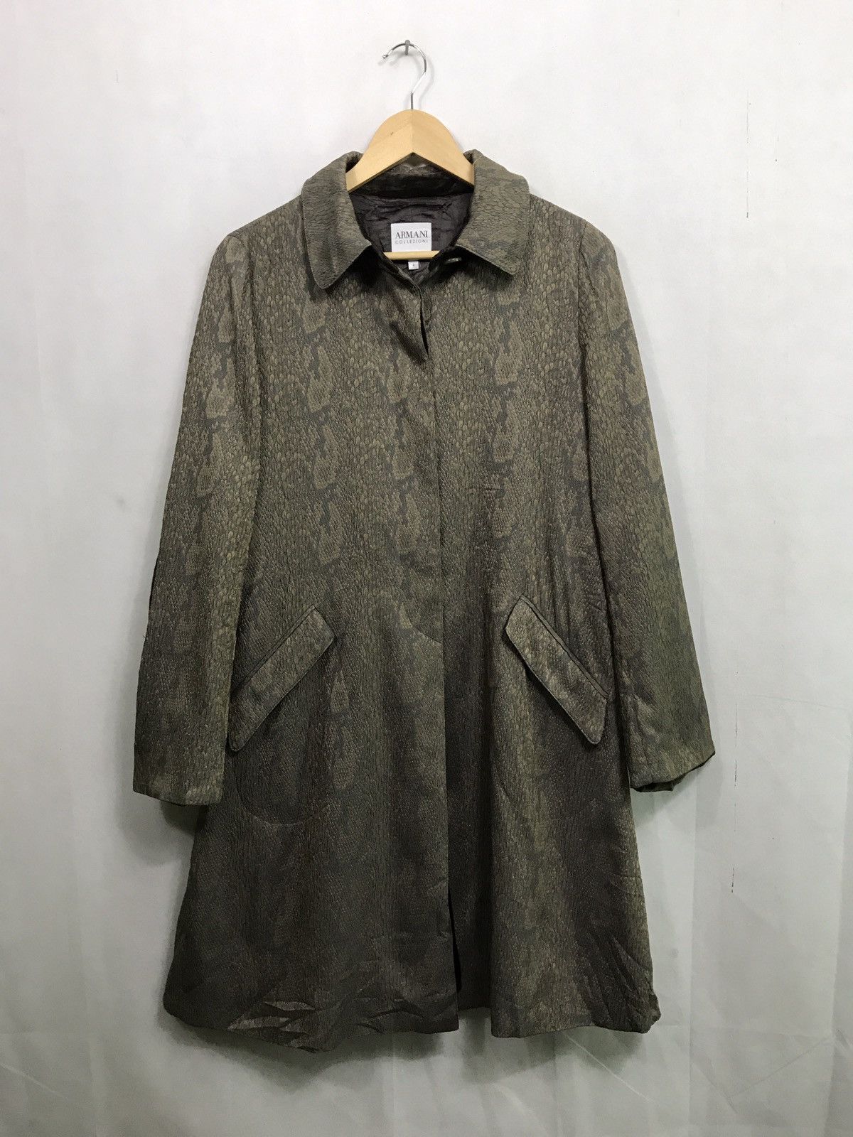 🔥Armani snake skin design long coat jacket made in romania
