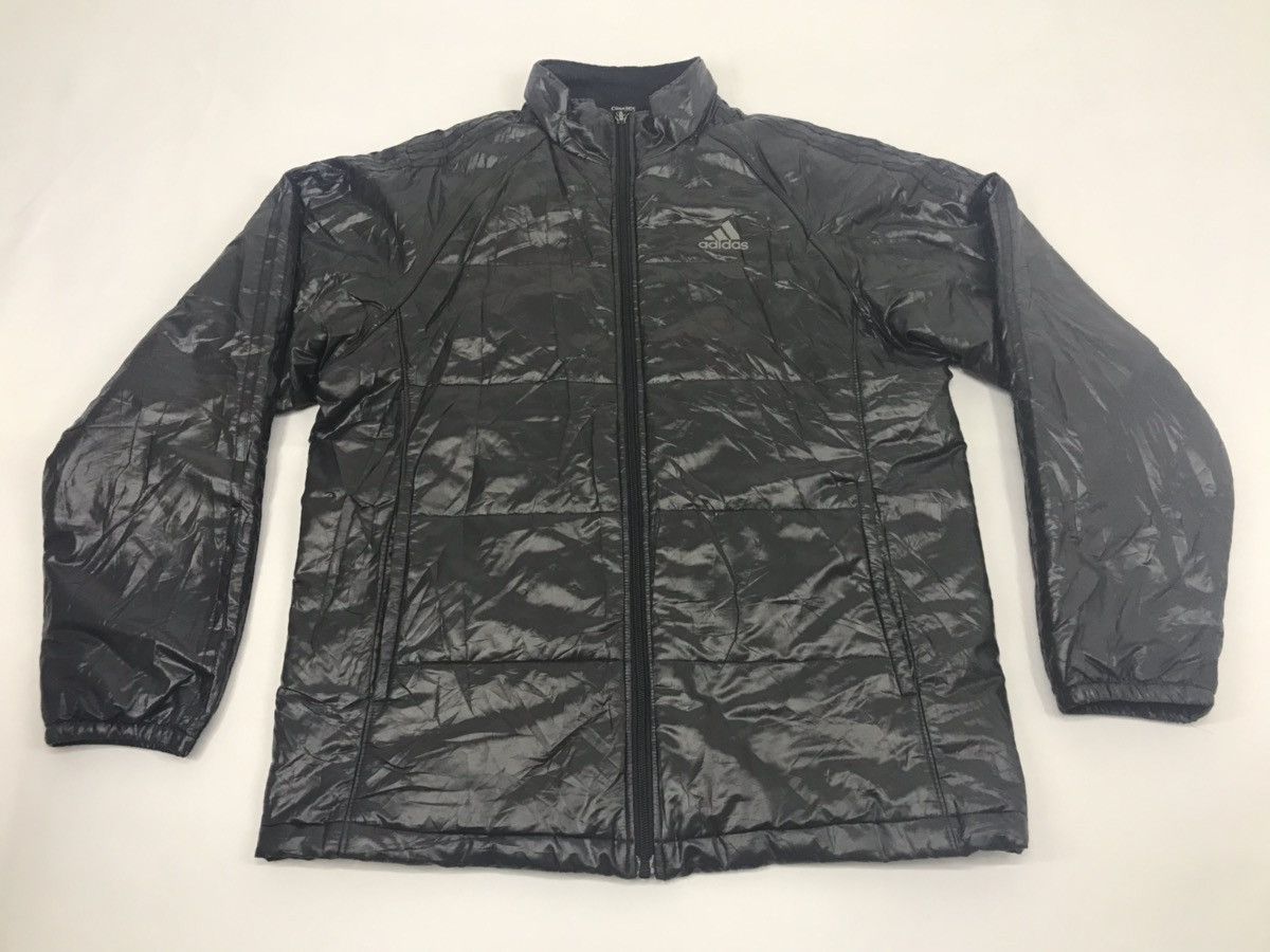 image of Adidas Windbreaker Coach Quilted Jacket Athletic in Black, Men's (Size Medium)